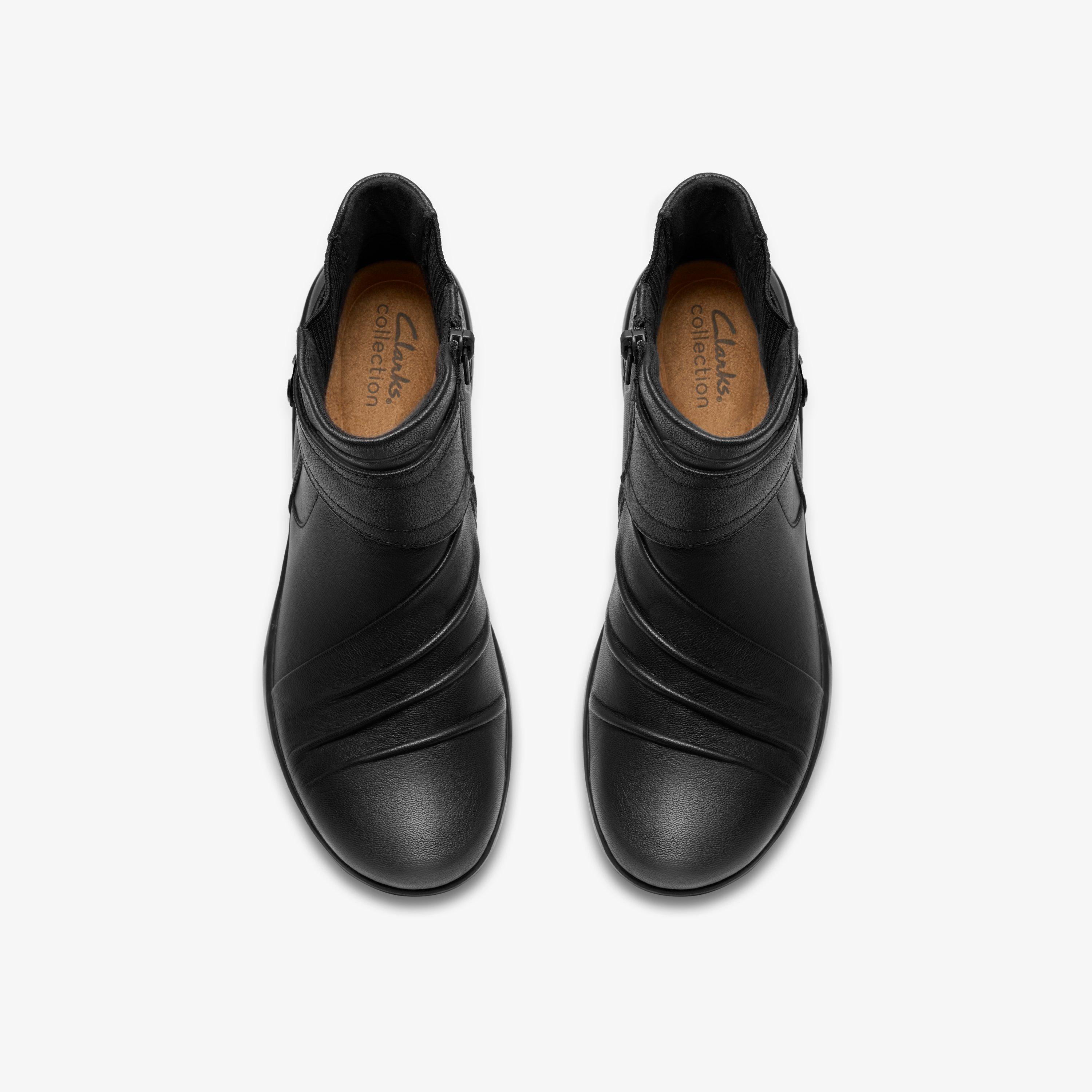 Stivaletti alla caviglia stringati in pelle nera da uomo Paulson Mid
