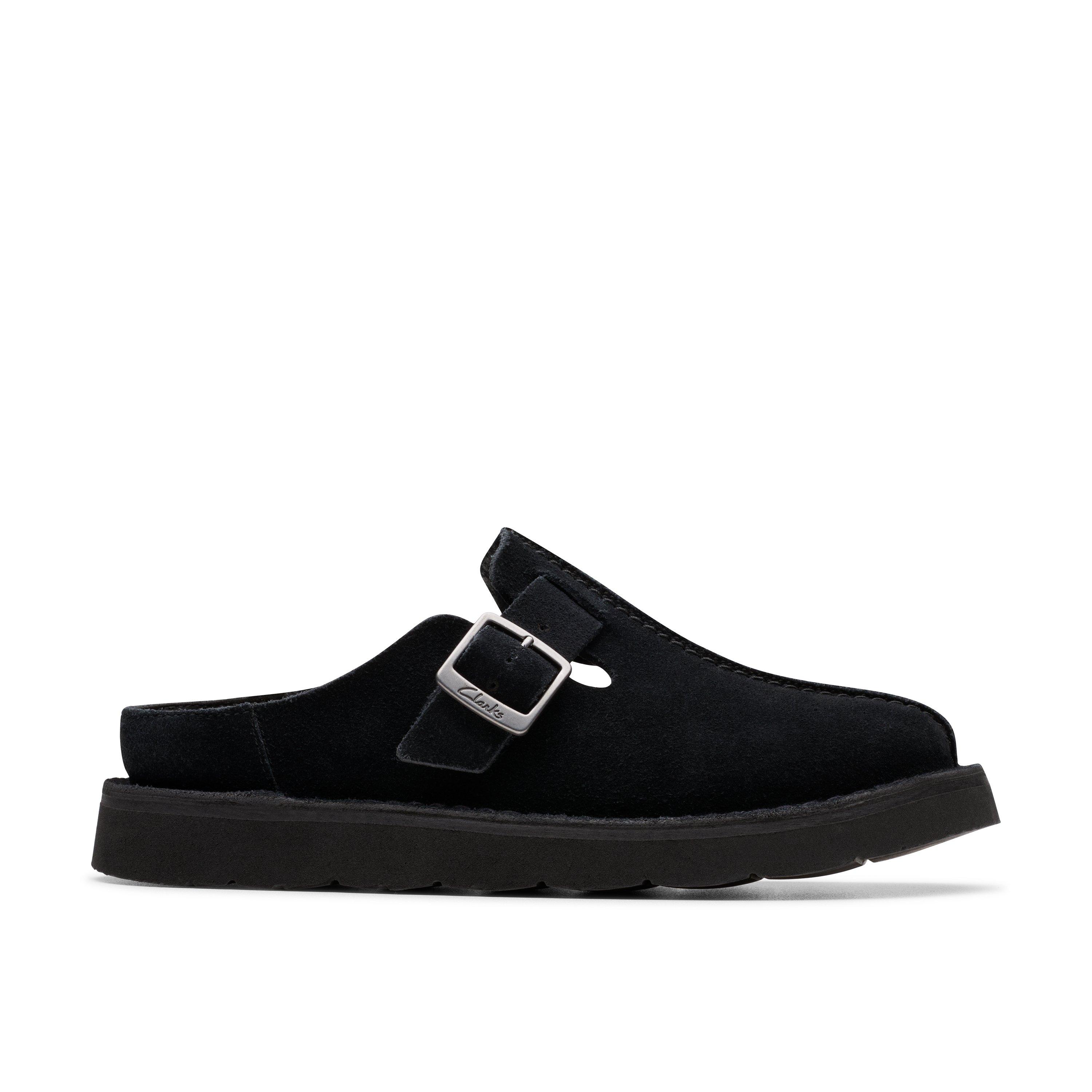 Clarks Women's Black Suede Solsbury Mule Standard Fit