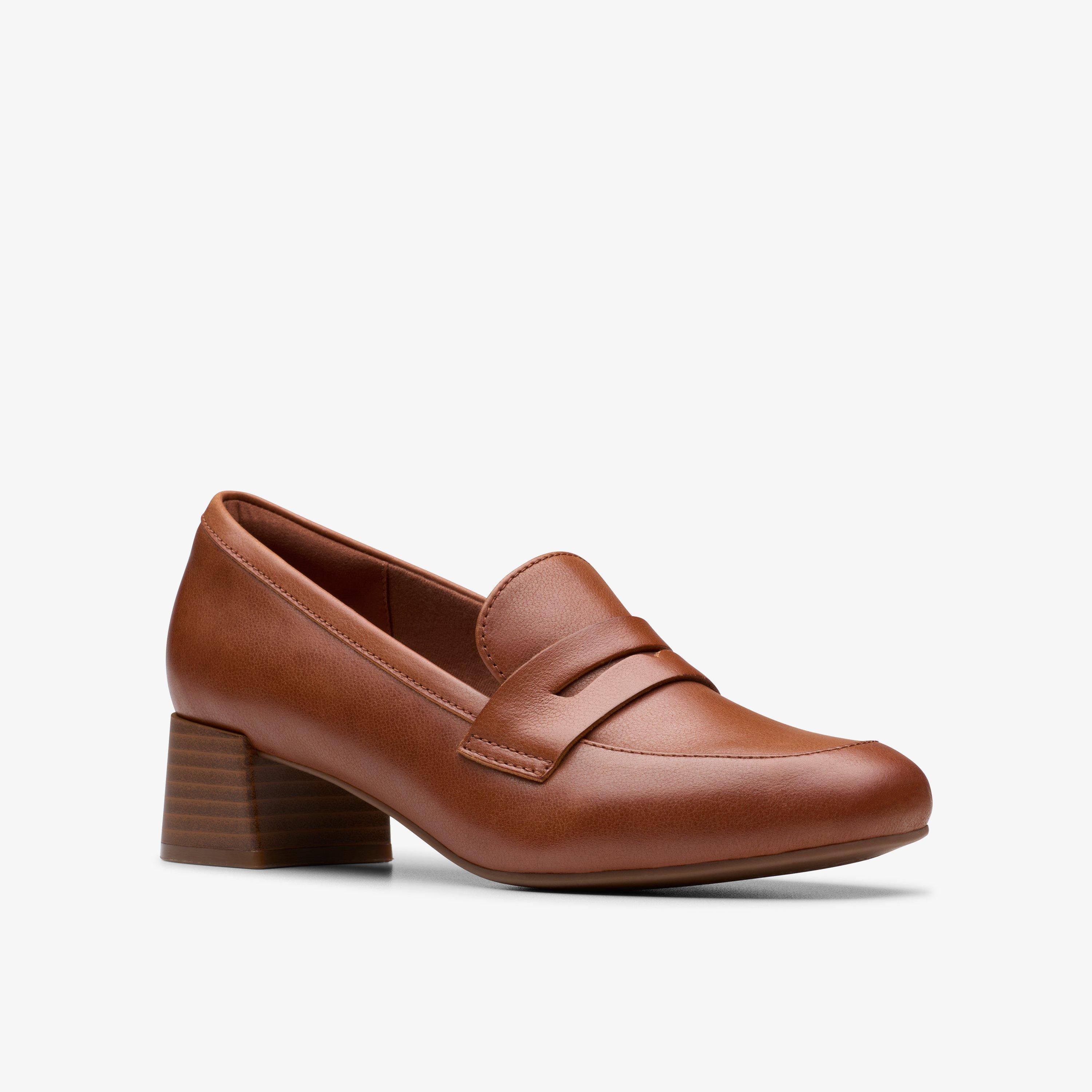 Décolleté Donna Clarks Iridessa Sky – Tacco 45 Mm, Pelle Nera, Suola Flessibile