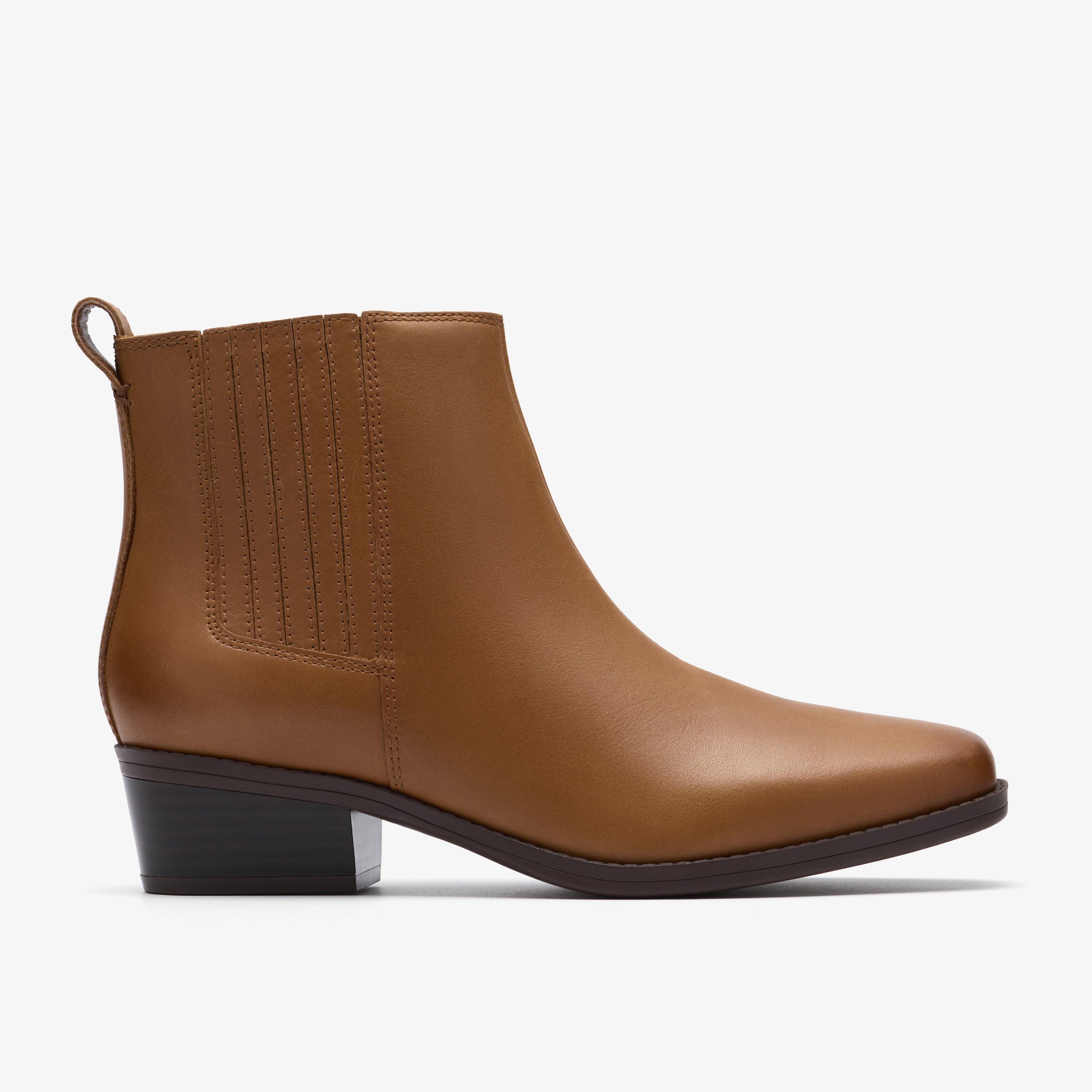 Danyelle Skip Tan Leather Ankle Boots, view 1 of 6