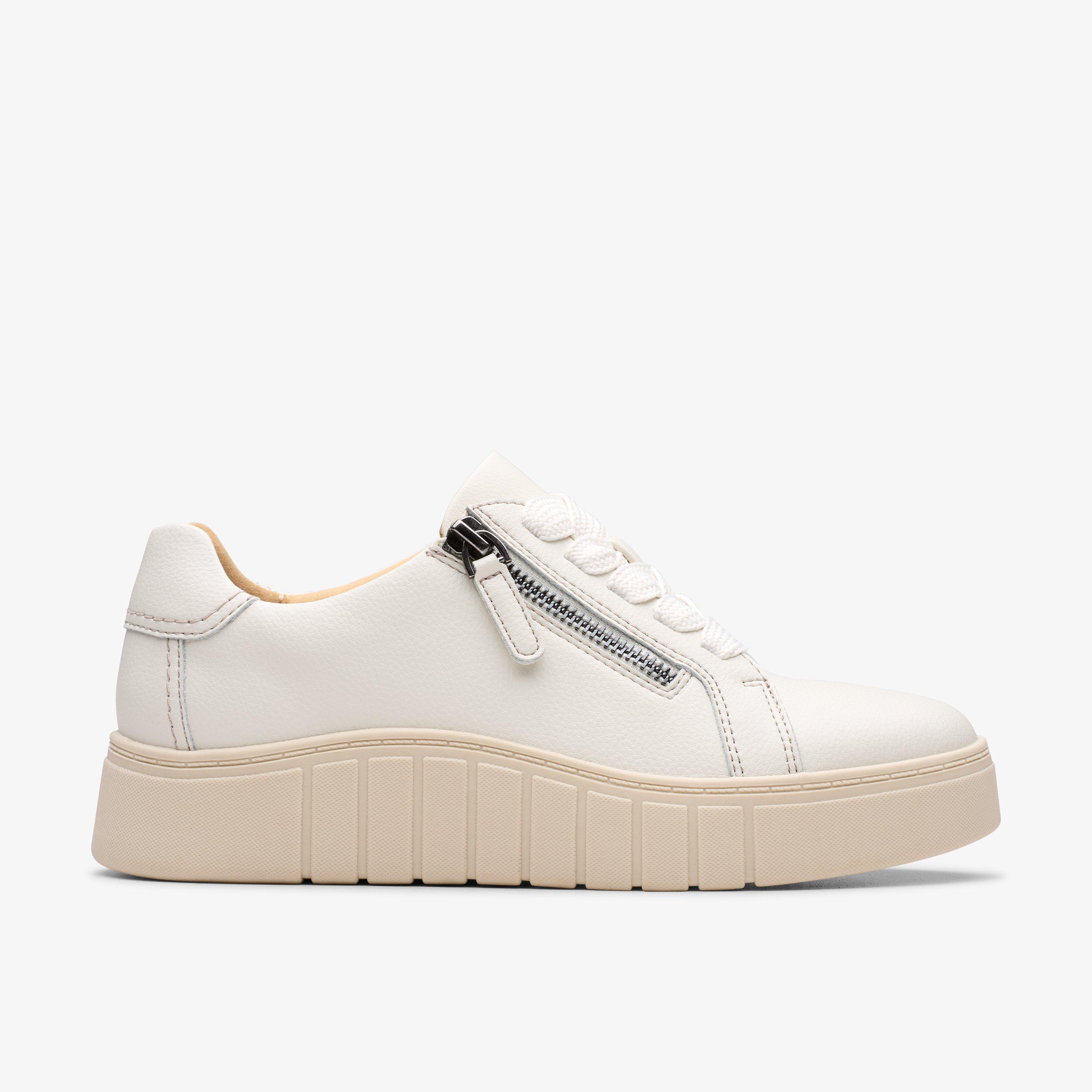 Mykah Joy Cremeweißes Leder Sneakers Schnürschuhe, view 1 of 6