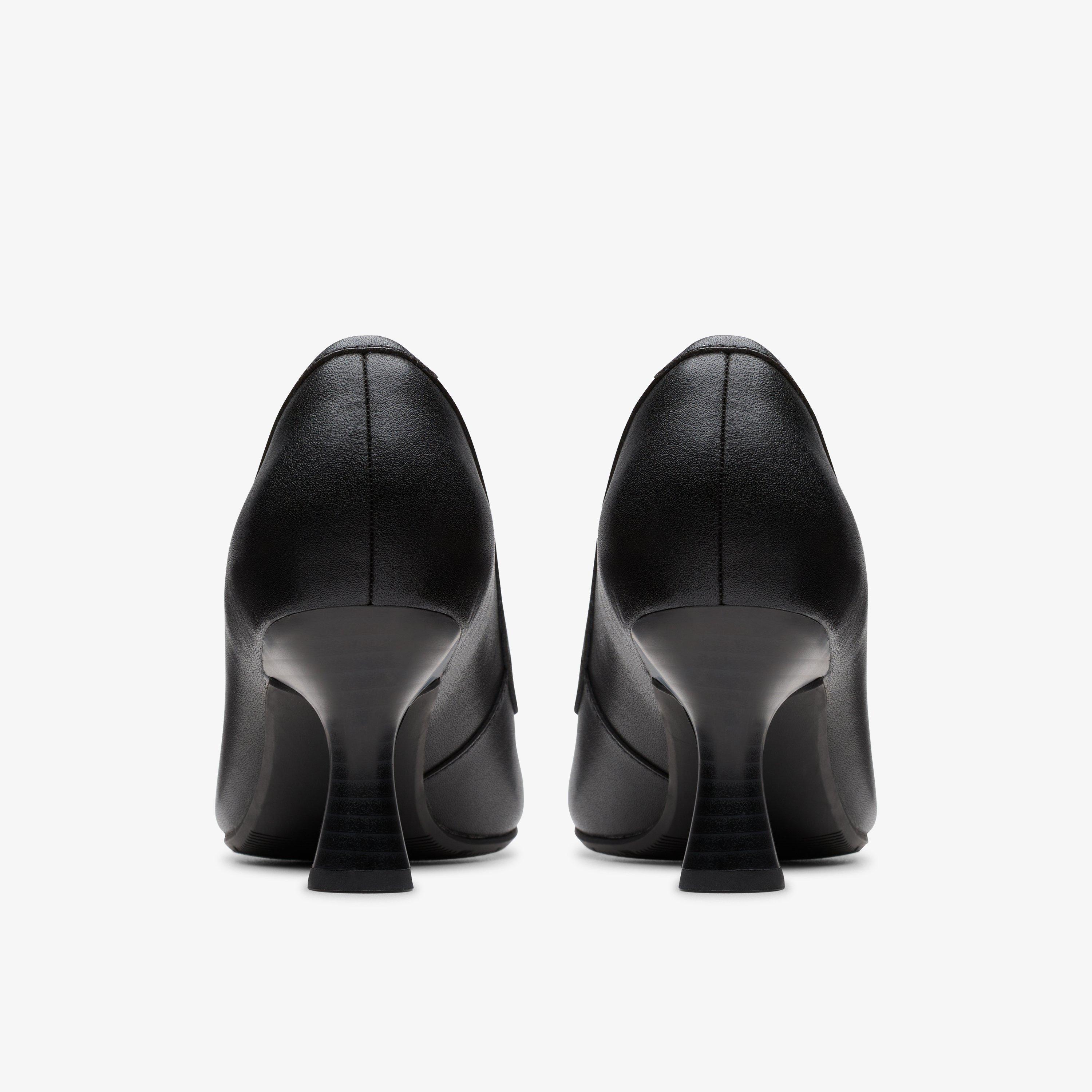 Kataleyna West Black Leather Heels Court Shoes, view 5 of 6