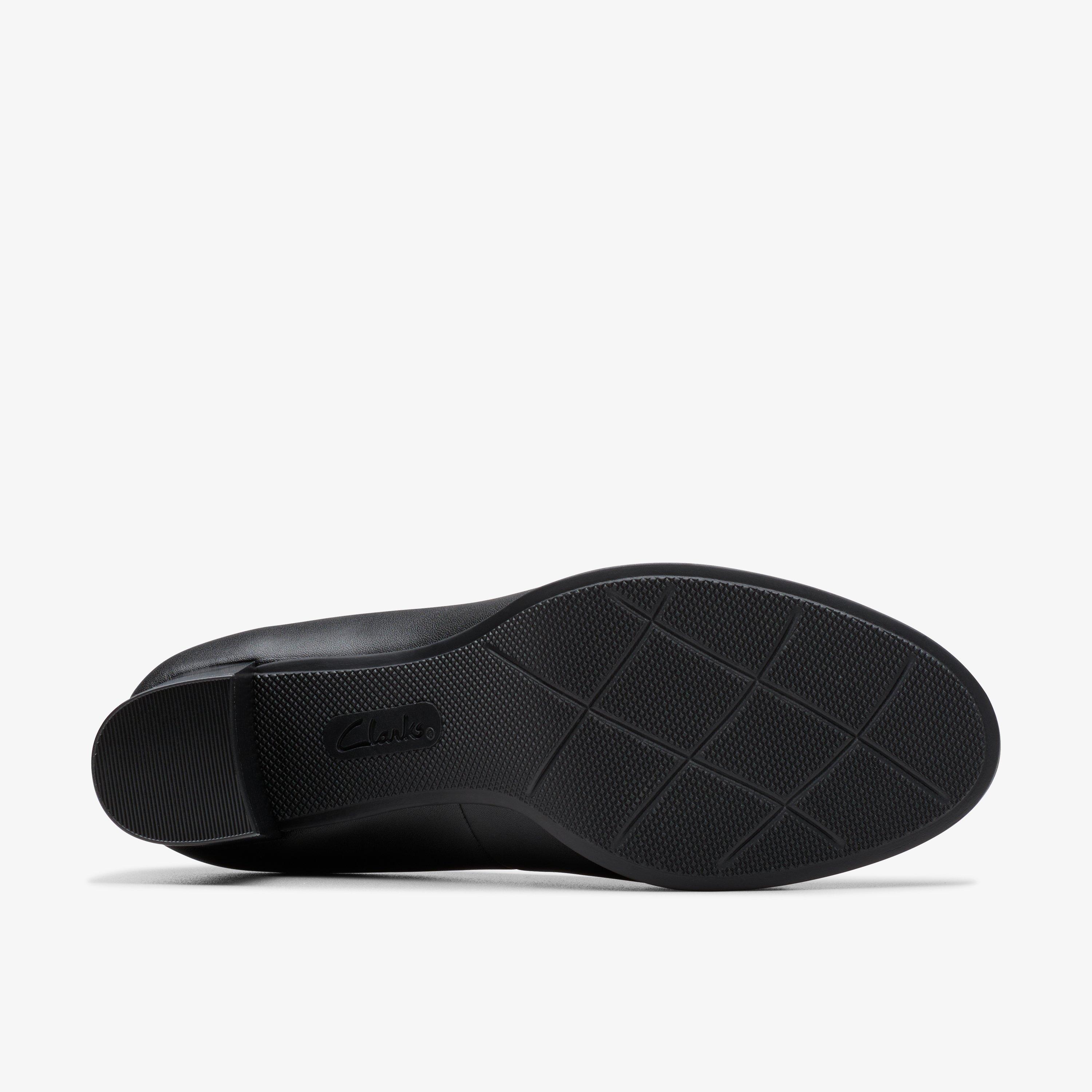 Clarks Maye Carly Stivali Alti Al Ginocchio Donna In Pelle Nera | Tacco Grosso E Cerniera, Colore: Nero, Taglia: 8 Wide