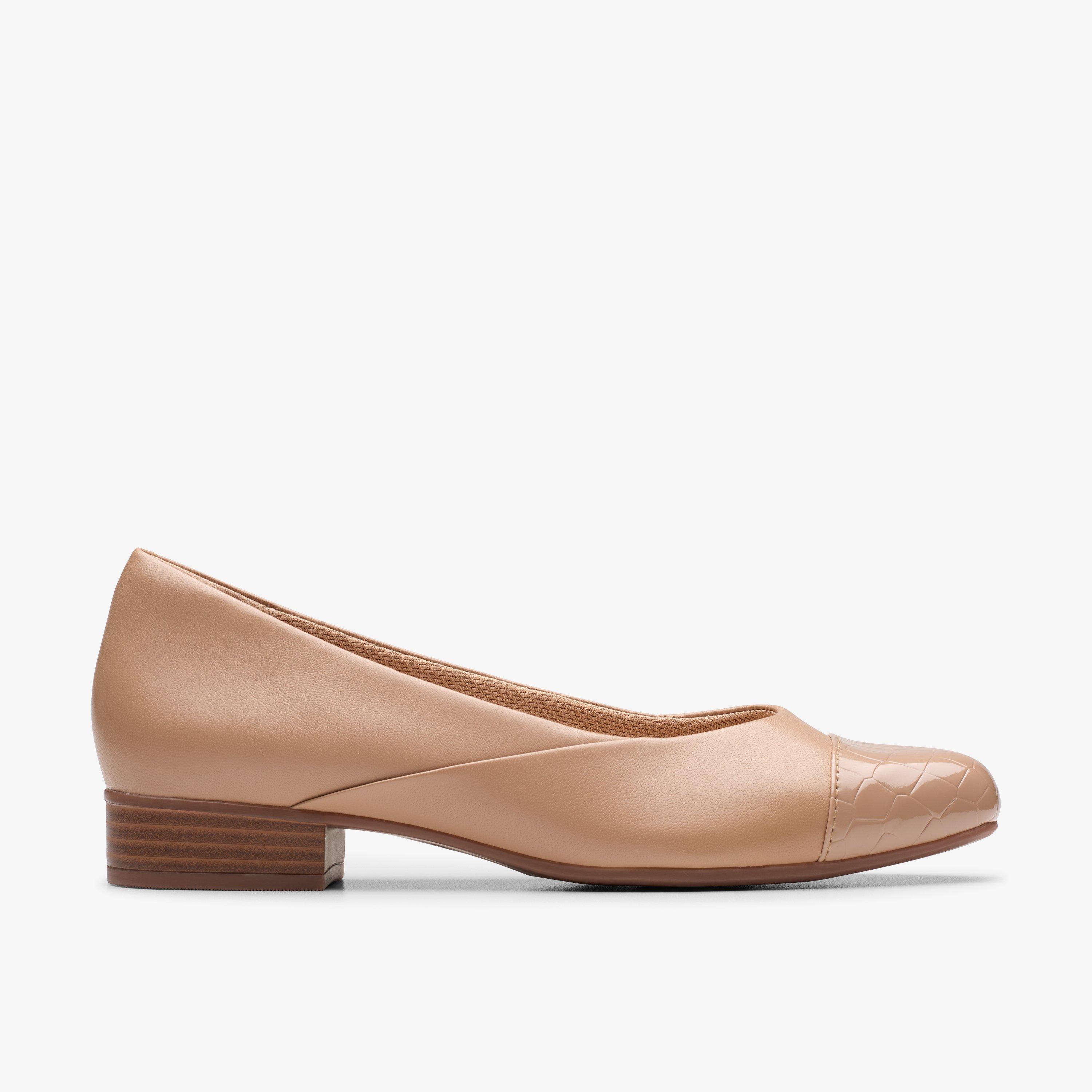 Juliet Rise Warm Beige Leather Slip Ons Court Shoes, view 1 of 6