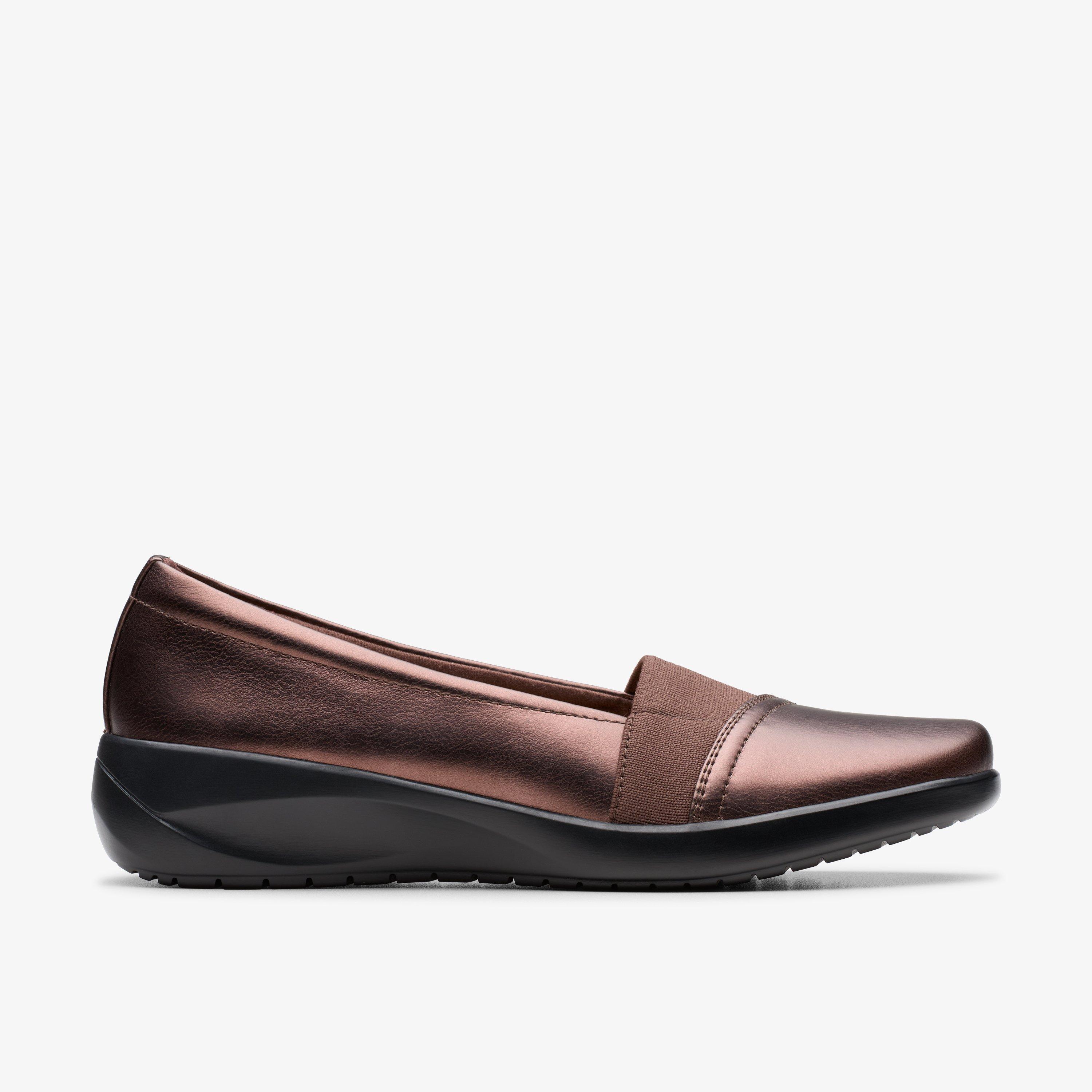 Kaetlyn Rhea Bronze Metallic Slip Ons Loafers, view 1 of 6