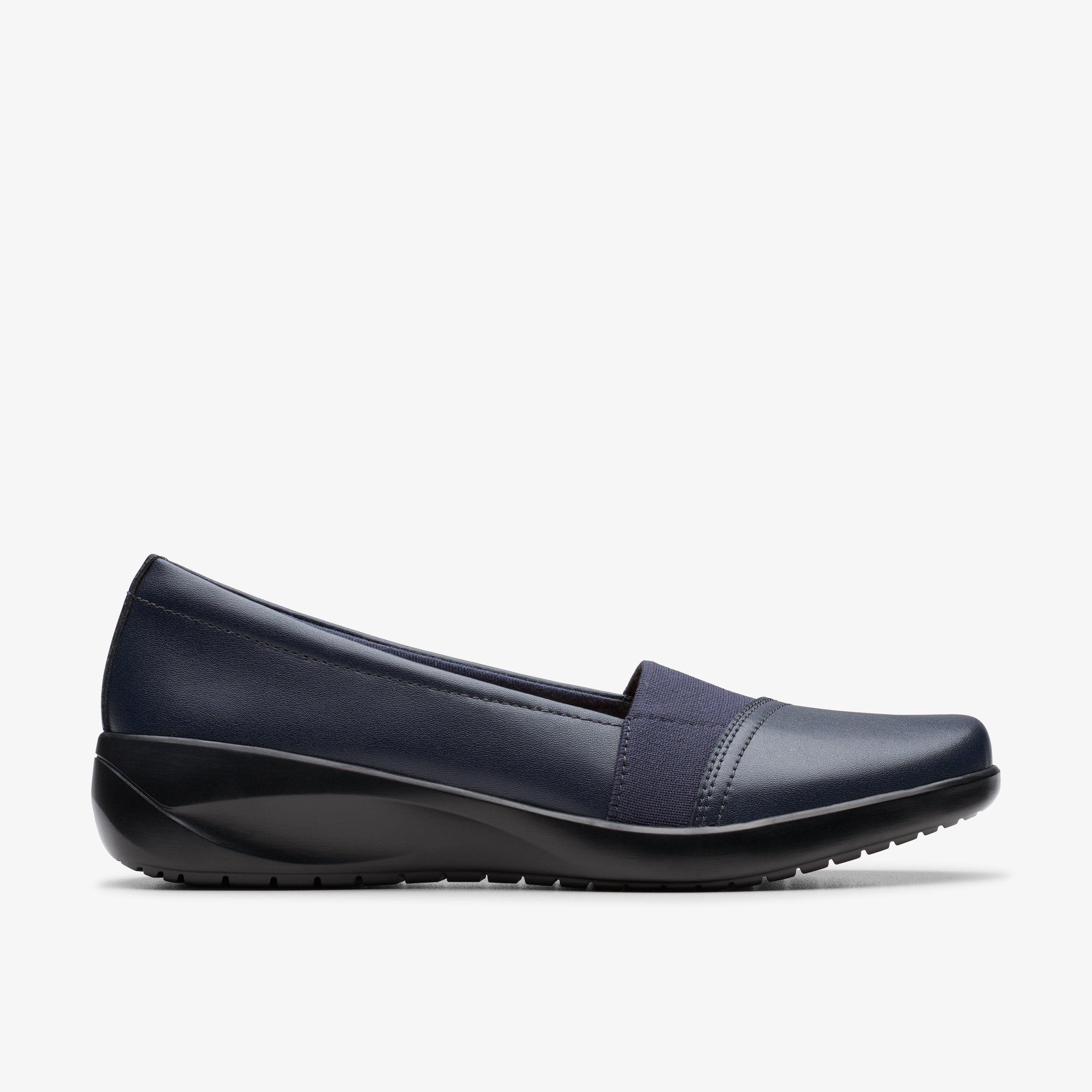 Kaetlyn Rhea Navy Leather Slip Ons Loafers, view 1 of 6