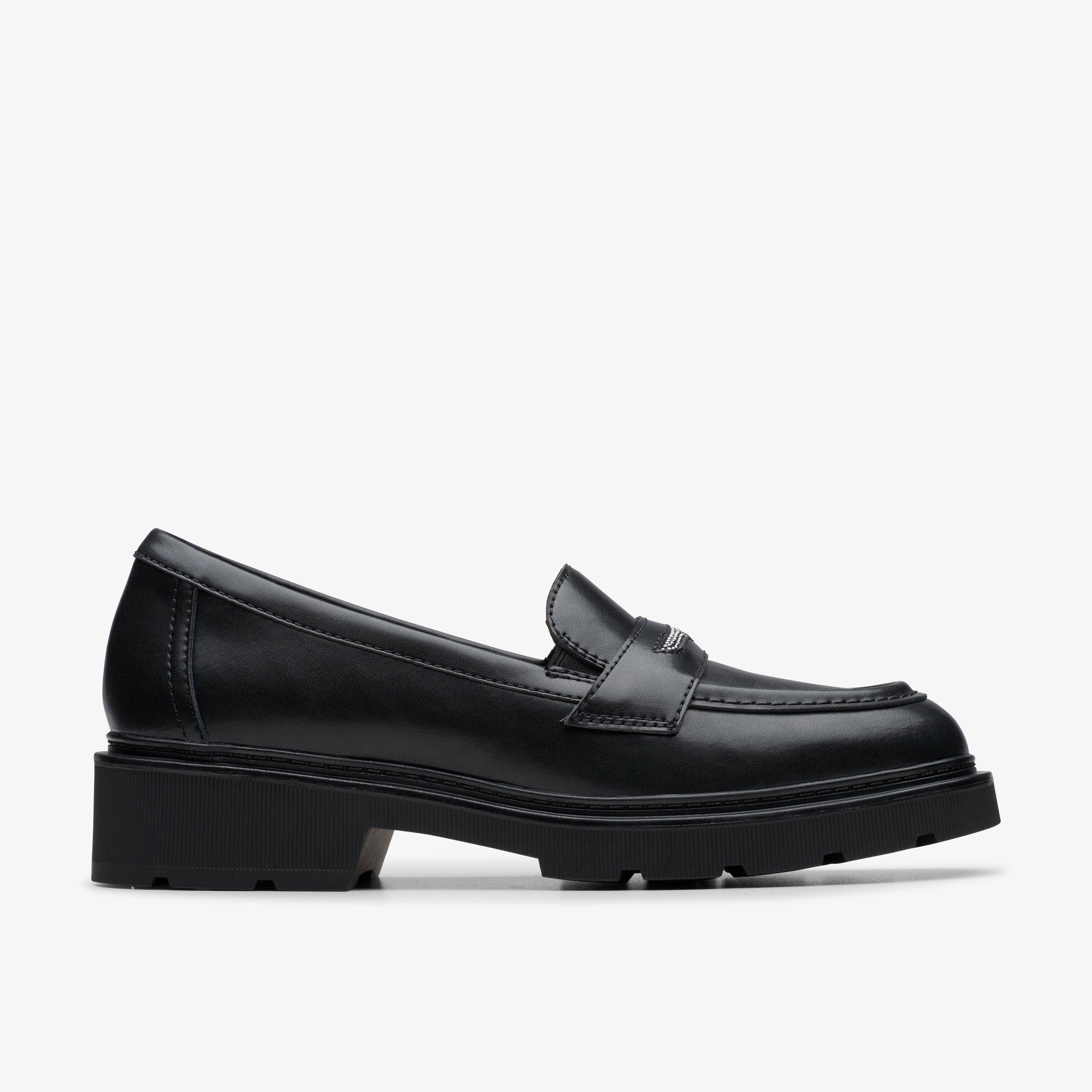 Lauryl Step Black Leather Slip Ons Loafers, view 1 of 6