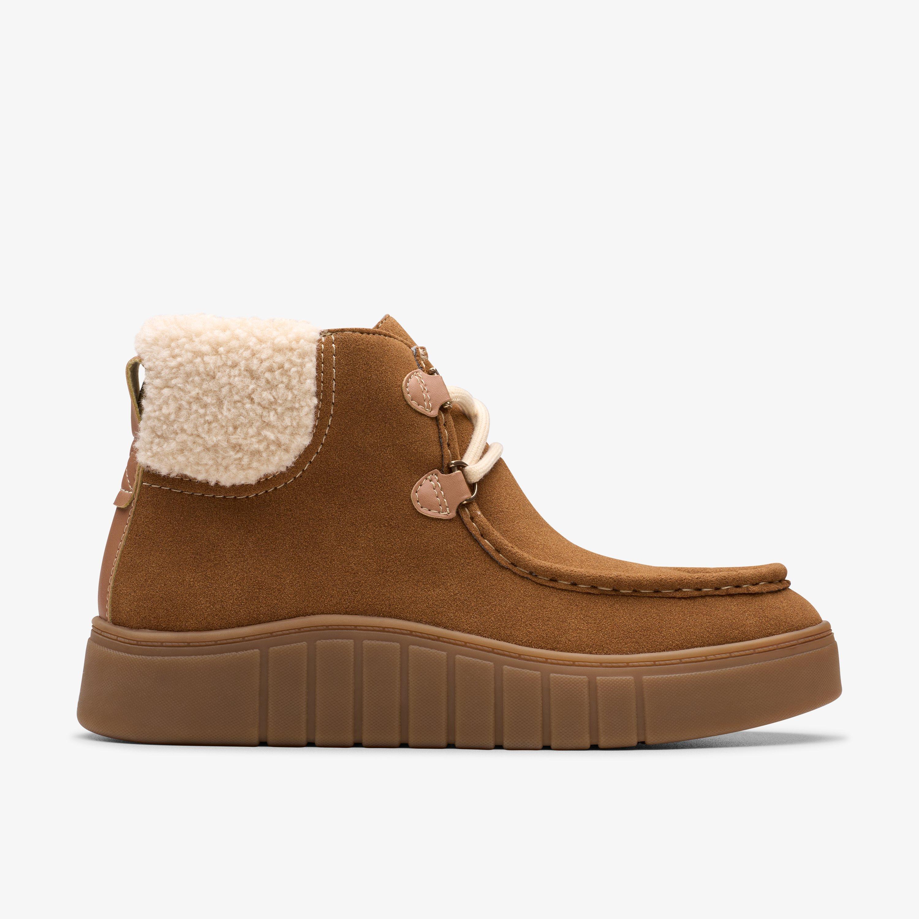 Mykah Izzy Dark Tan Suede Ankle Boots, view 1 of 6