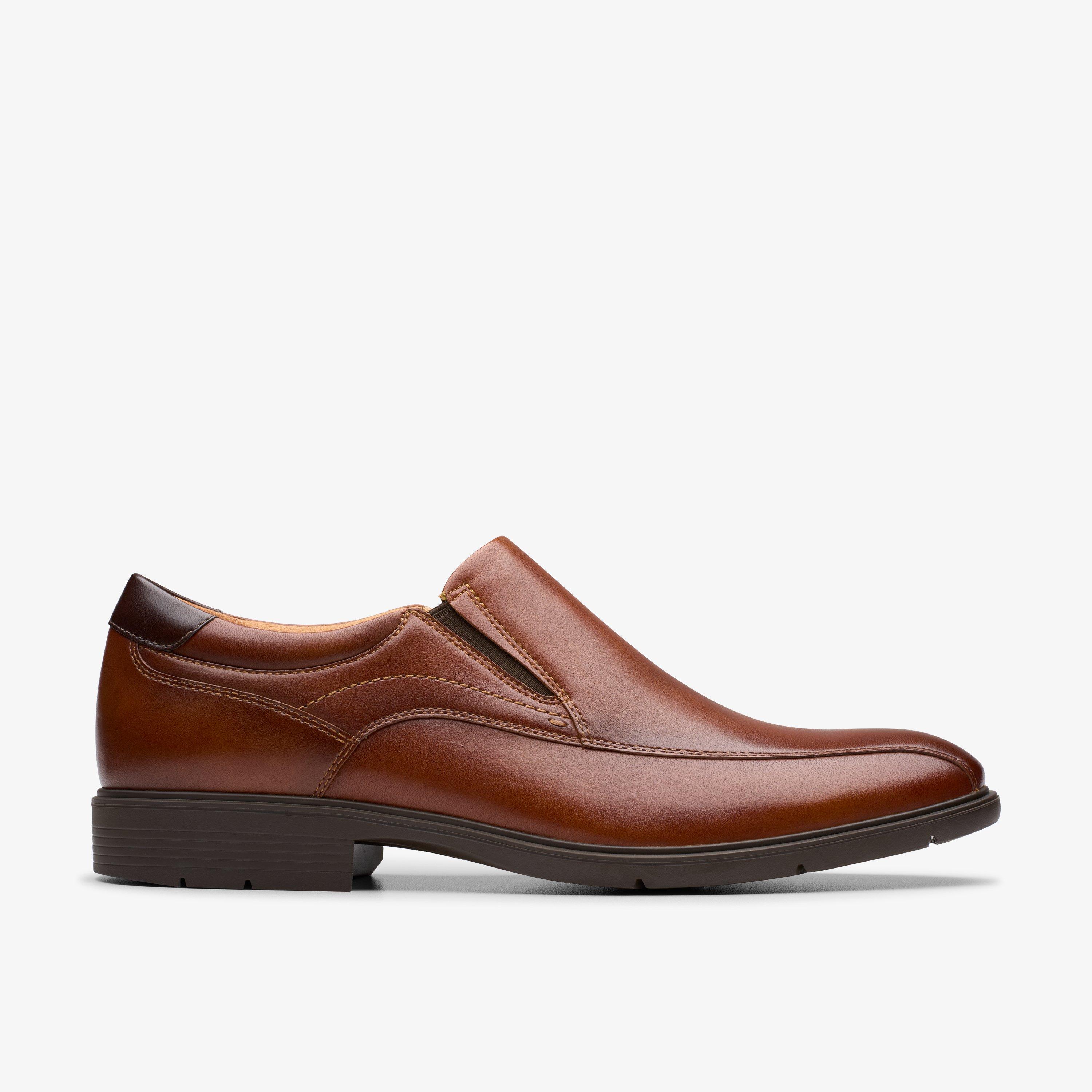 Eldredge Step Dark Tan Leather Loafers, view 1 of 6