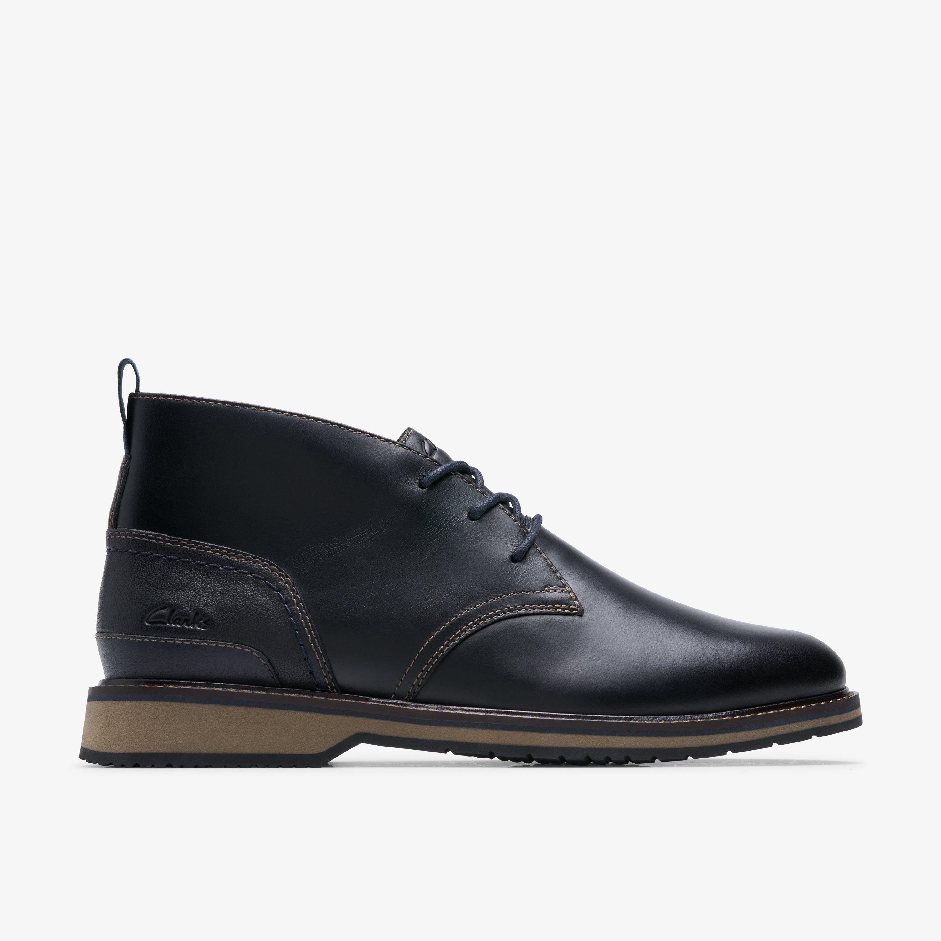 【良品】✨CLARKS Chukka boots leather BLACK Men's Aldwin Chukka Black Leather Boots | Clarks US