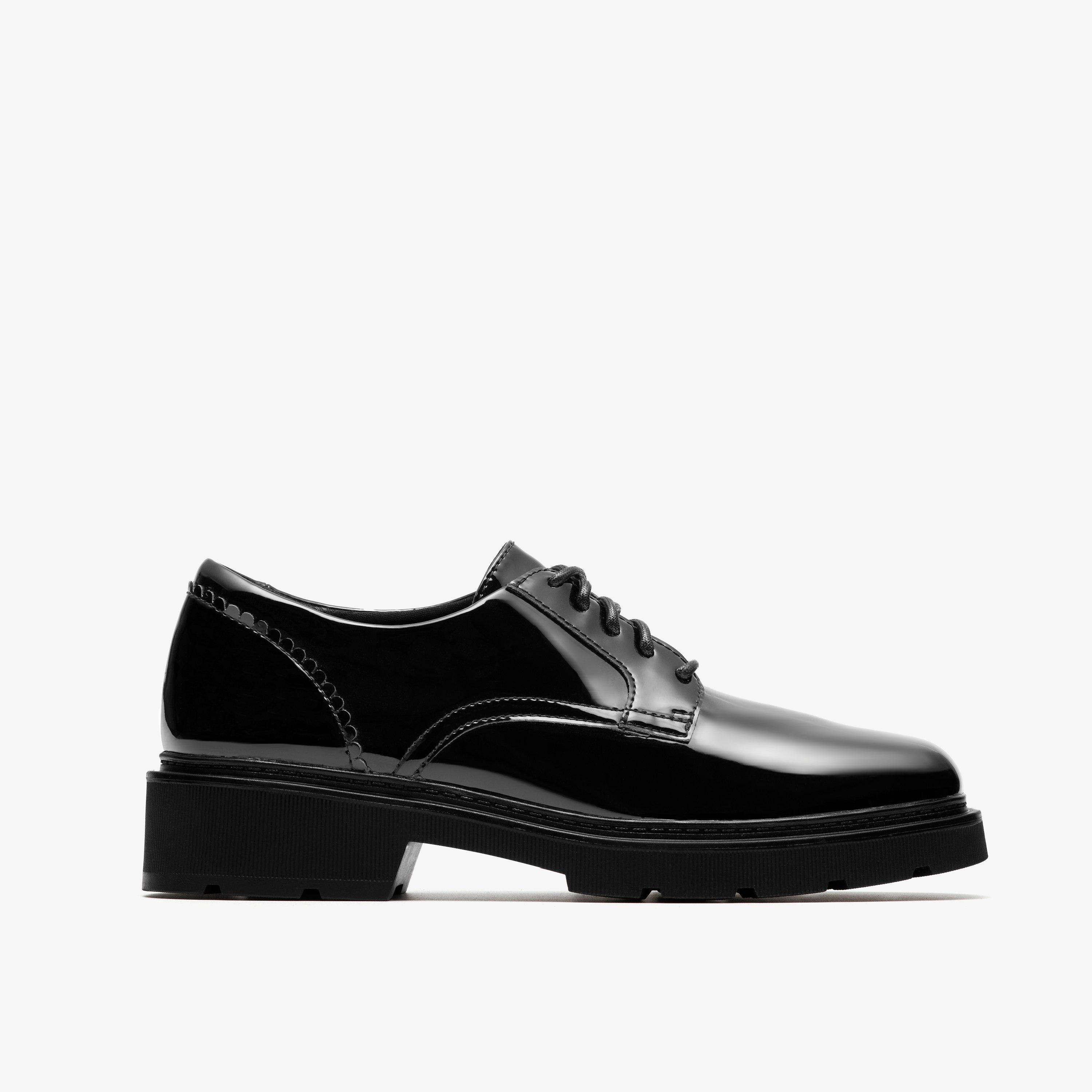 Lauryl Lace Black Patent Lace Up, view 1 of 8