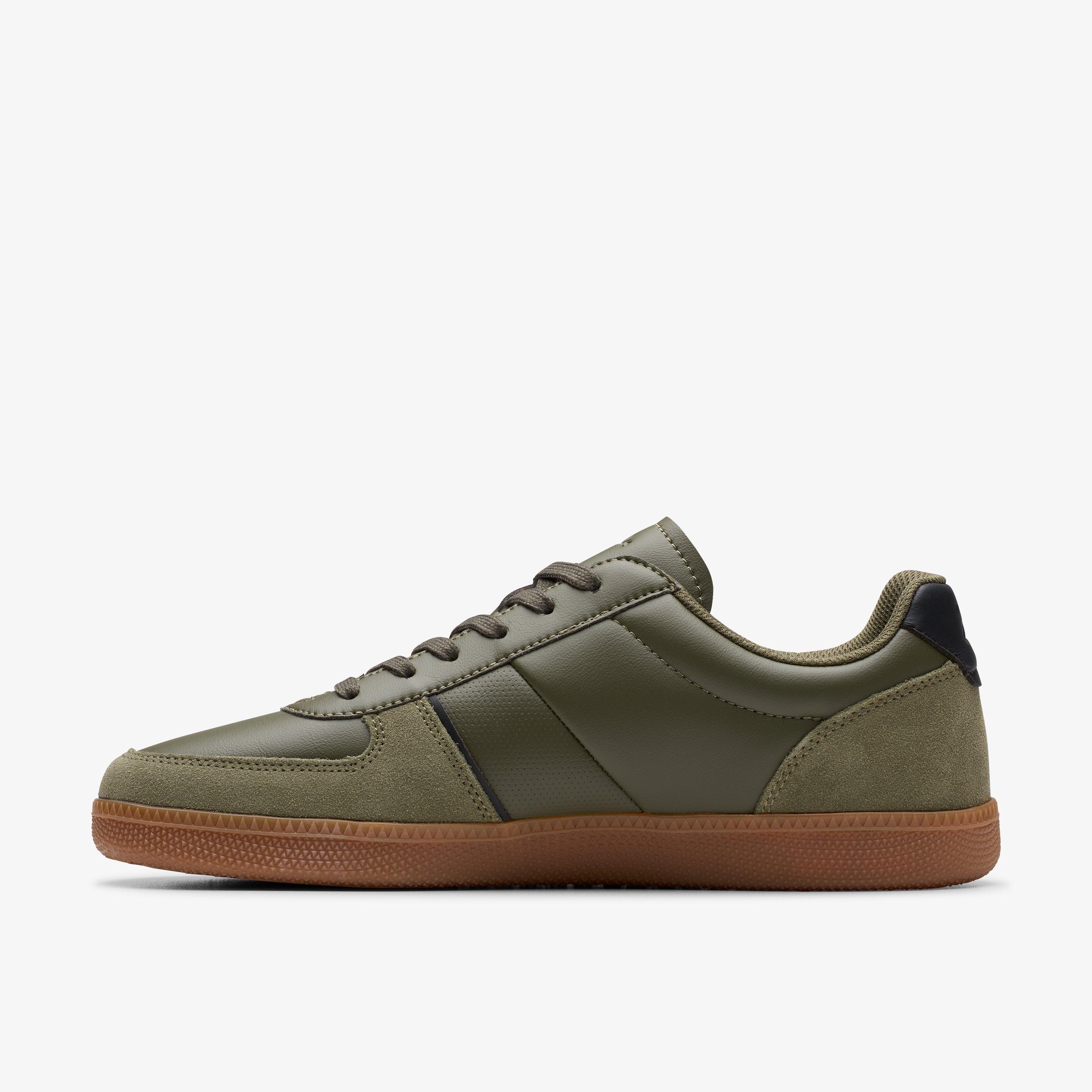 Mens Fosse Go Olive Trainers | Clarks