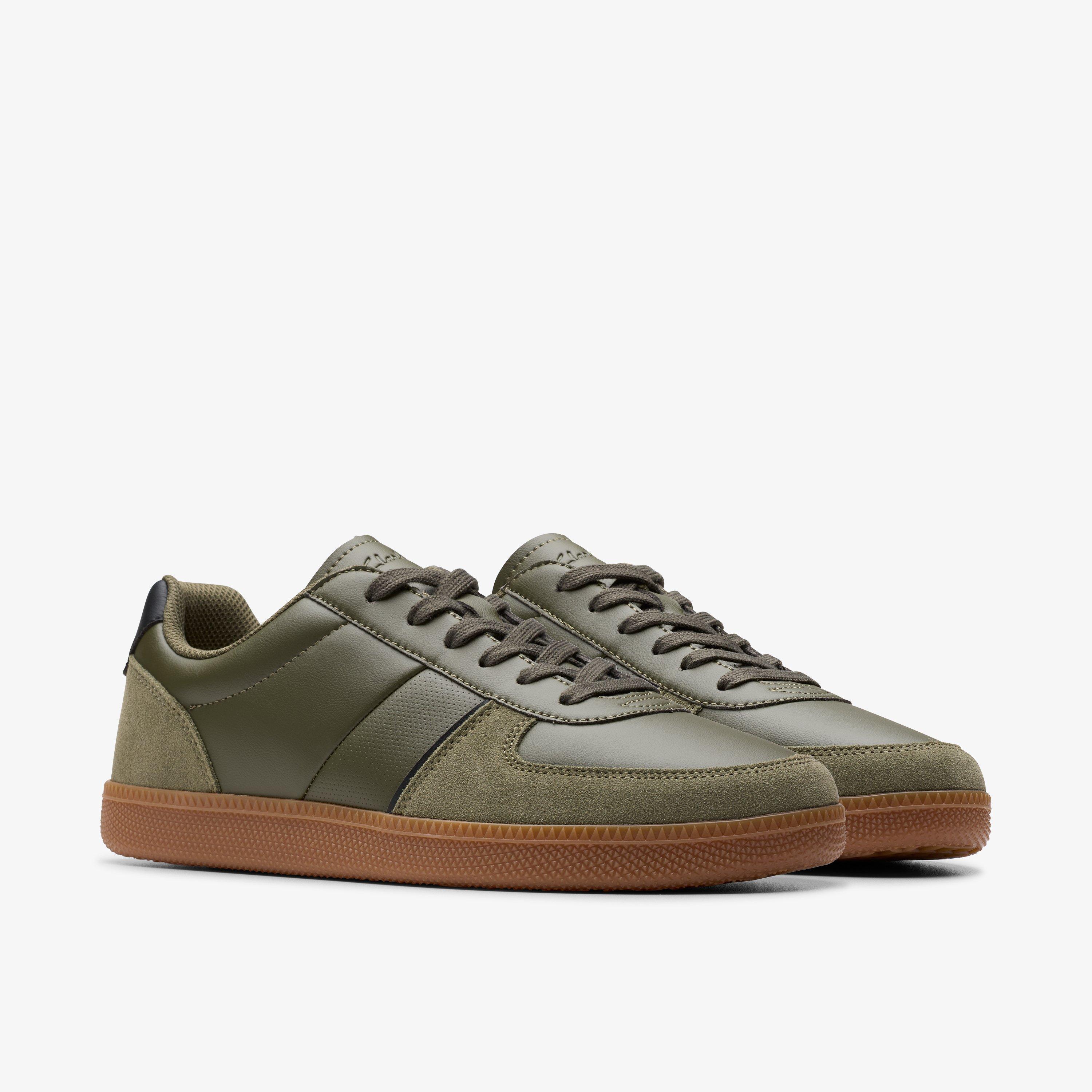 Mens Fosse Go Olive Lace Up Trainers | Clarks