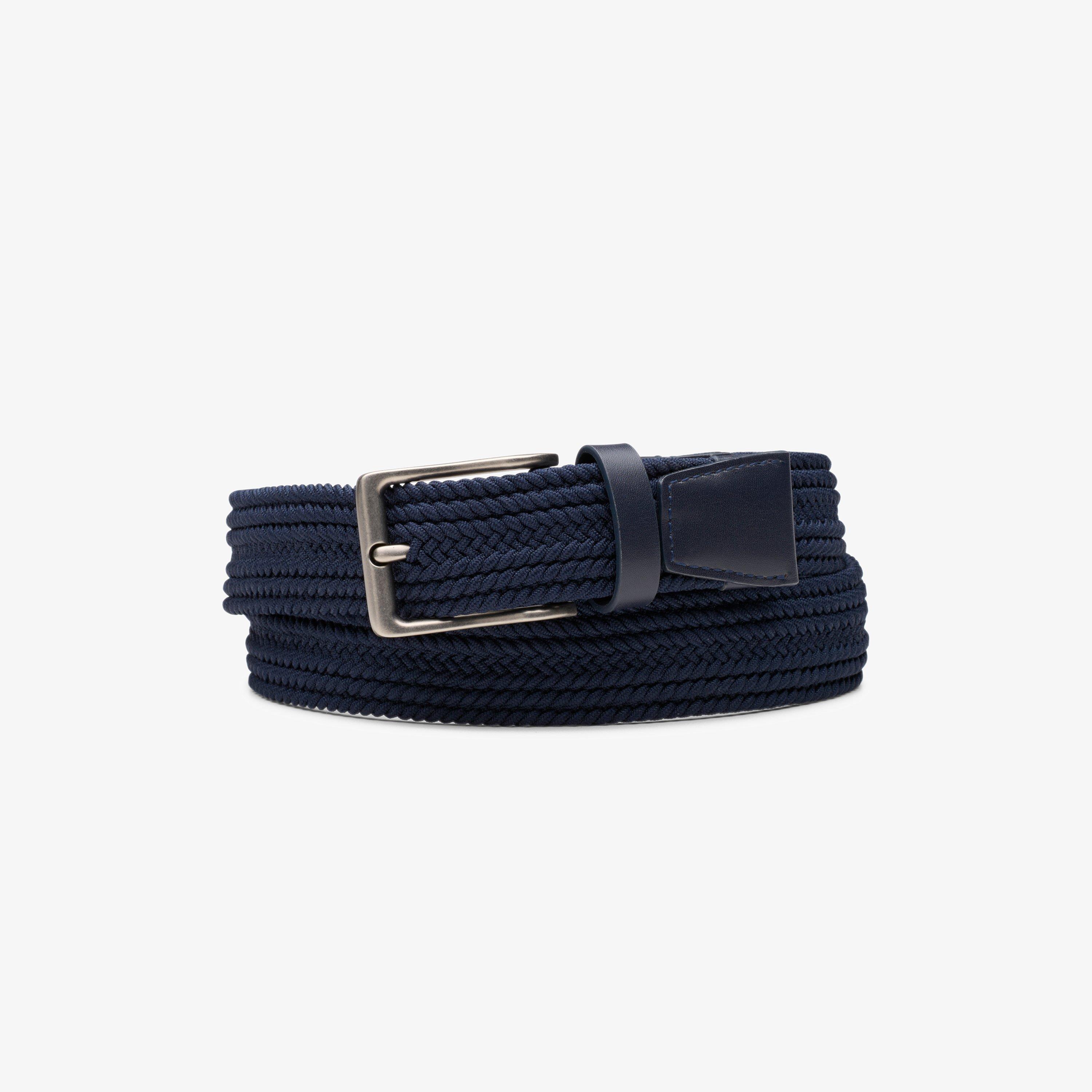 Braided Fabric Web Belt Navy Belts, view 1 of 2