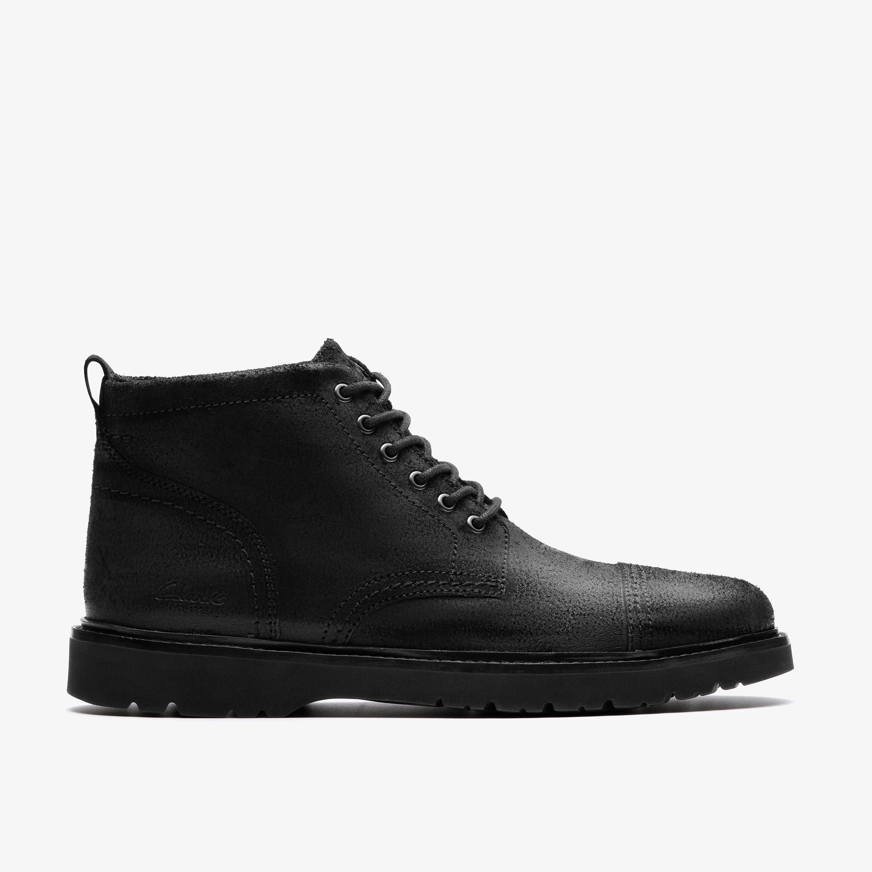 Weltridge Zip Black Waxy Ankle Boots, view 1 of 6