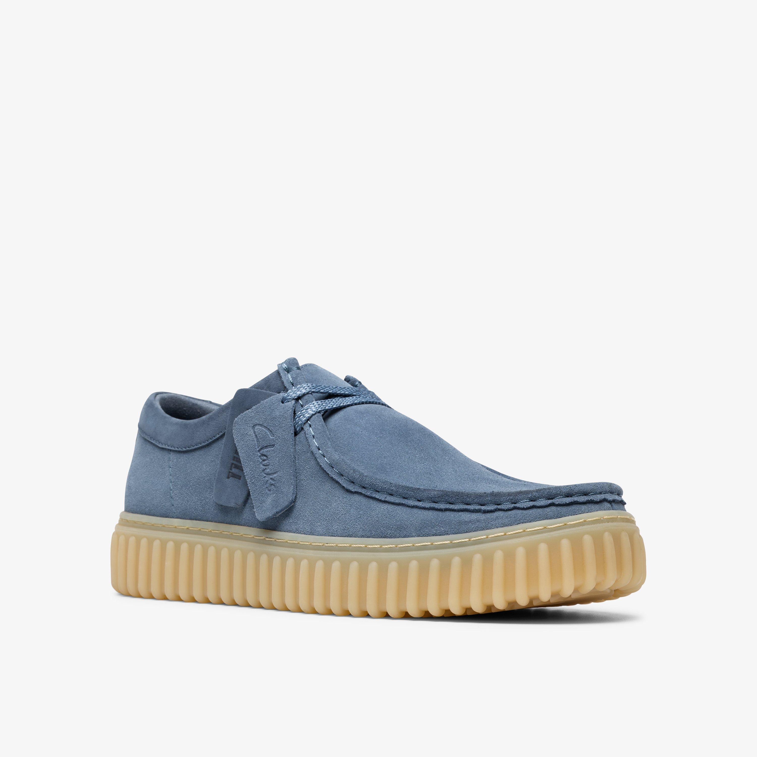 Scarpe Clarks Originals TORRUN Uomo – Pelle E Camoscio Blu, Nuove Con Scatola