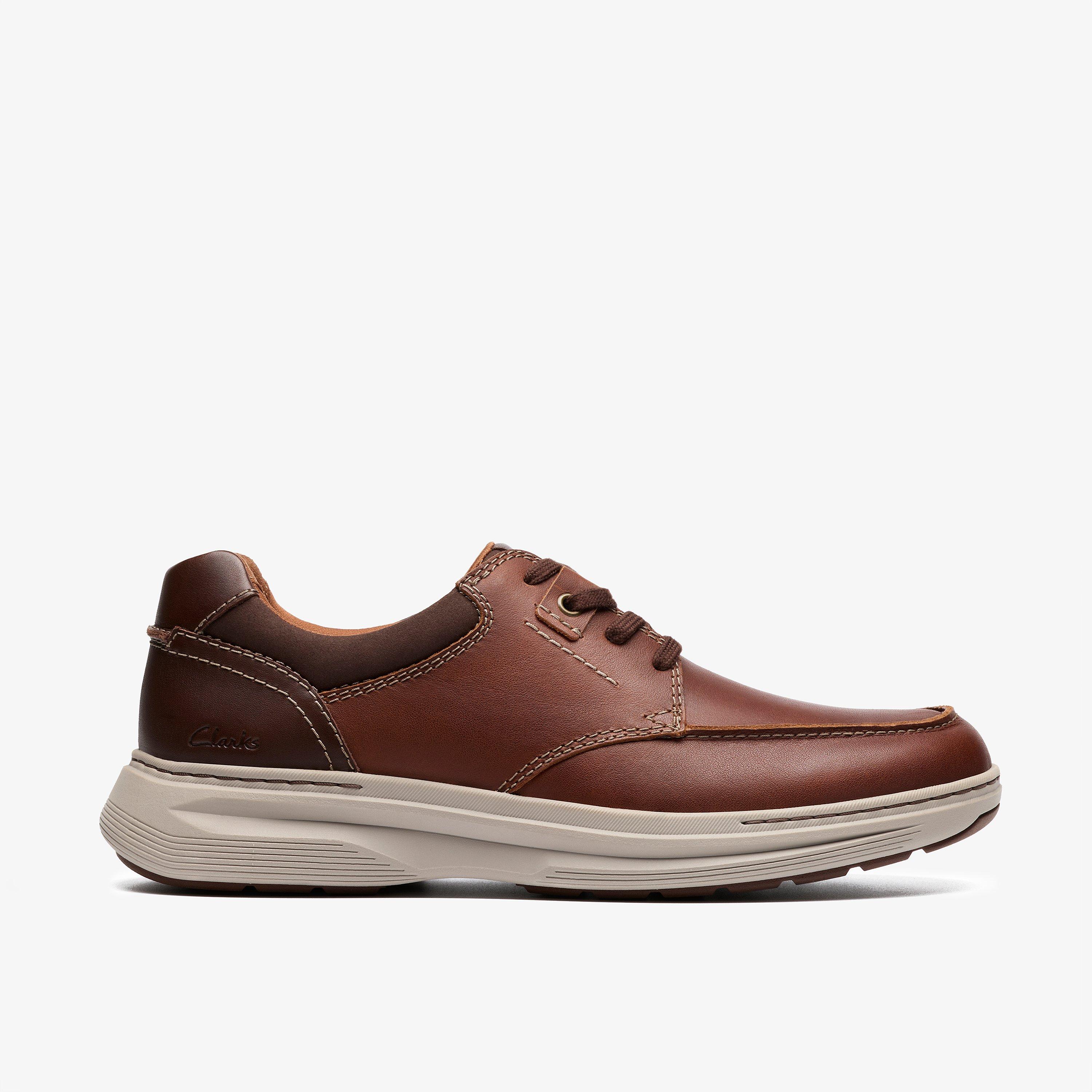 Craftwell Moc Dark Tan Leather Lace Up Sneakers, view 1 of 6