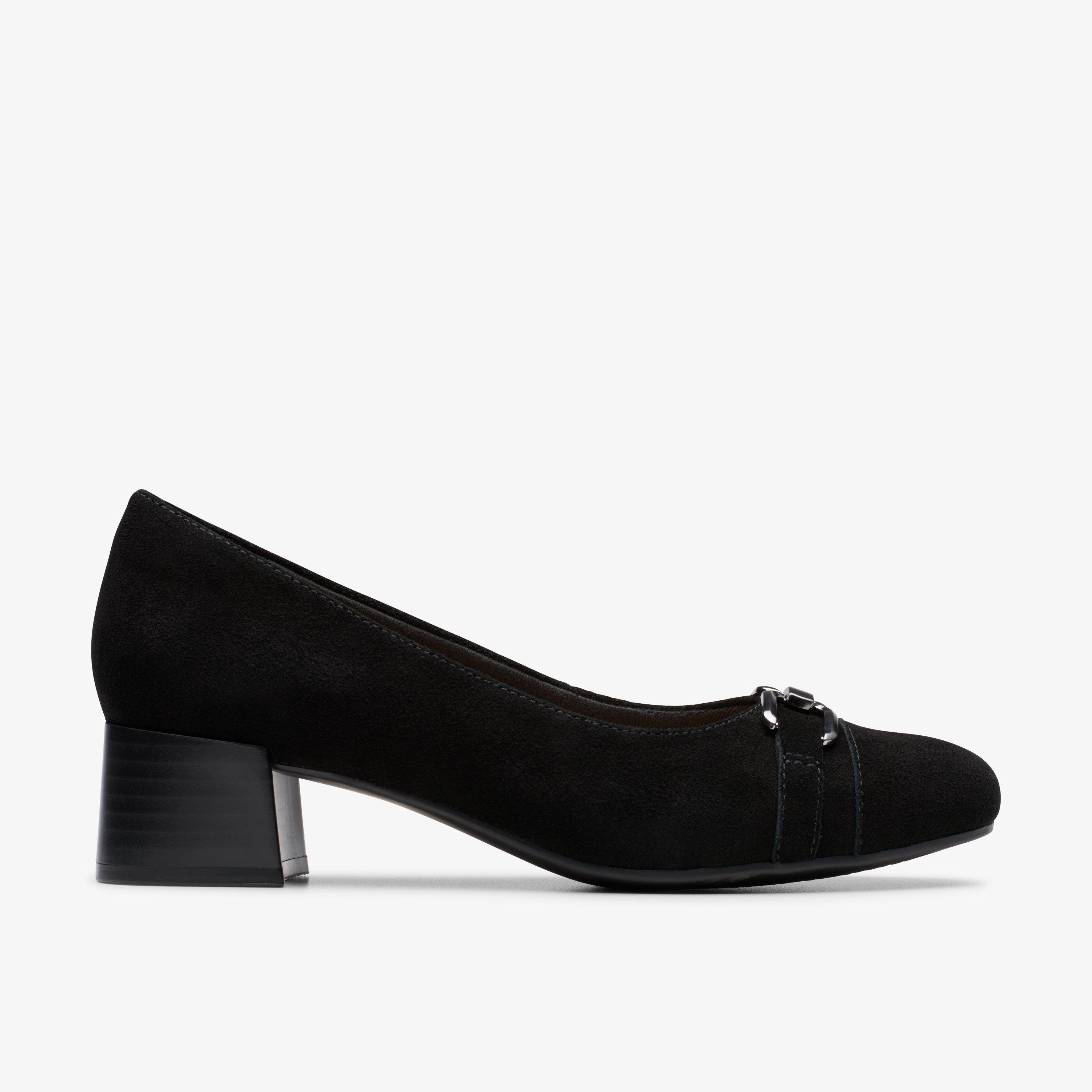 Iridessa Erin Black Suede High Heels Slip Ons, view 1 of 6