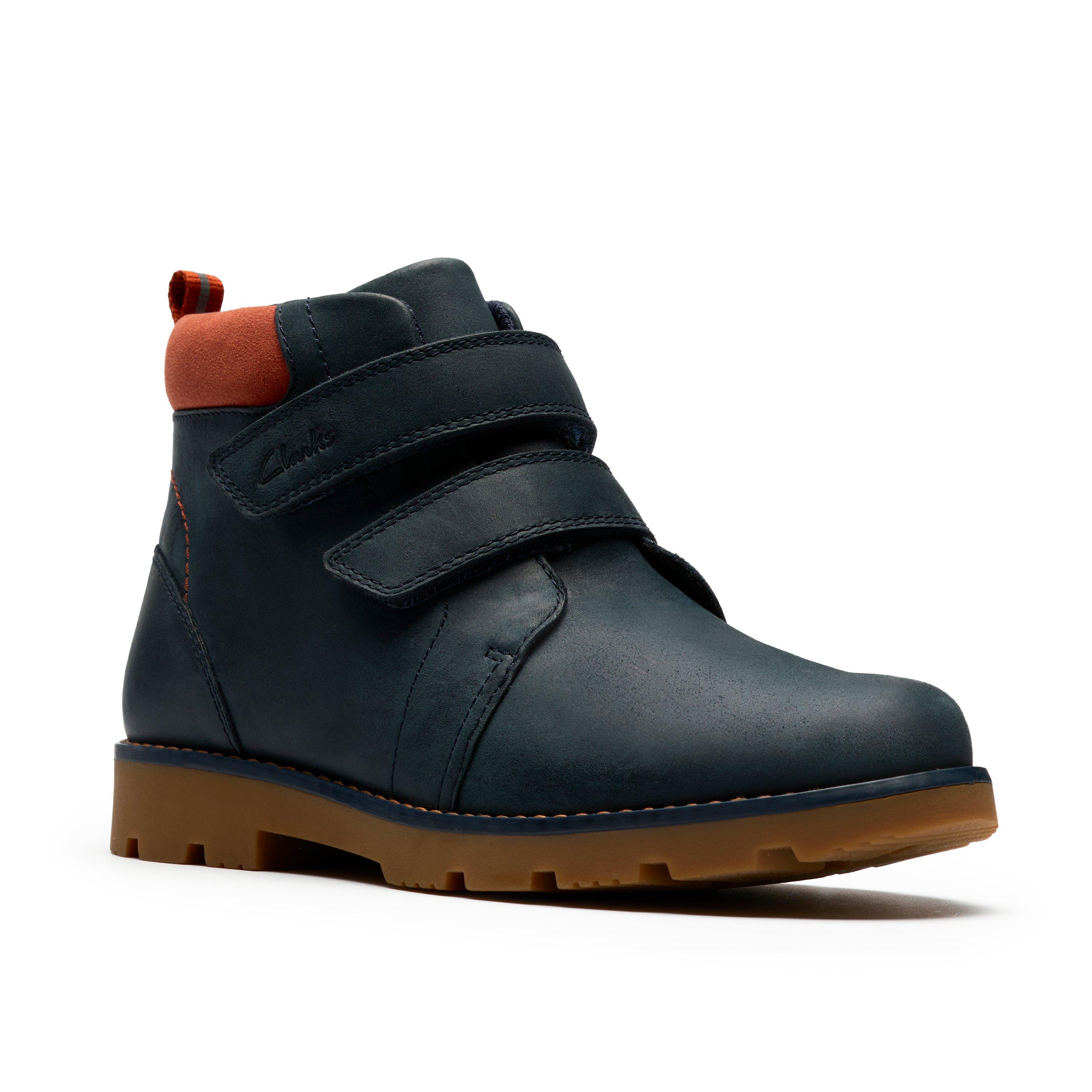 Heath Strap Older Navy Ankle Boots Riptape, view 4 of 6