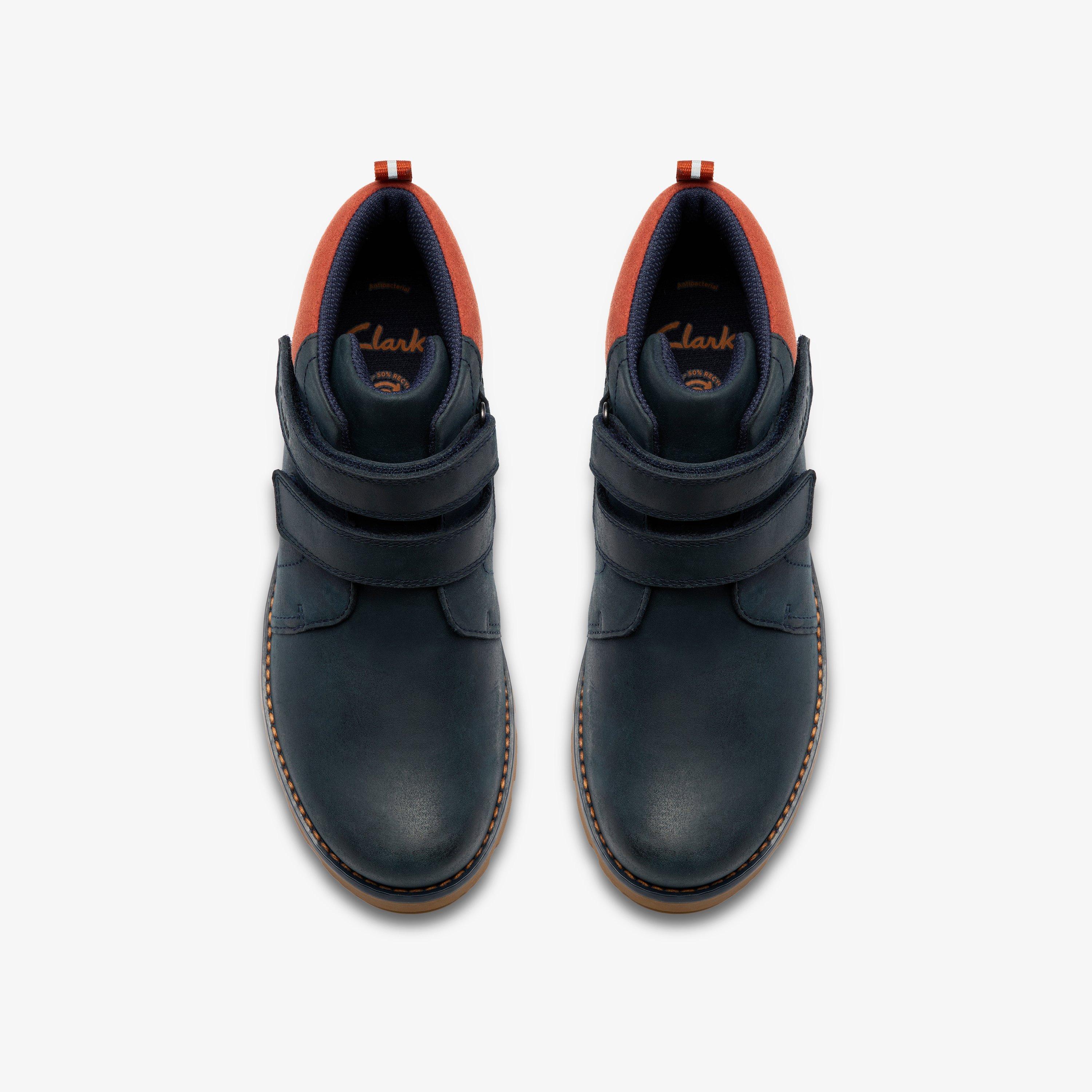 Heath Strap Older Navy Ankle Boots Riptape, view 6 of 6
