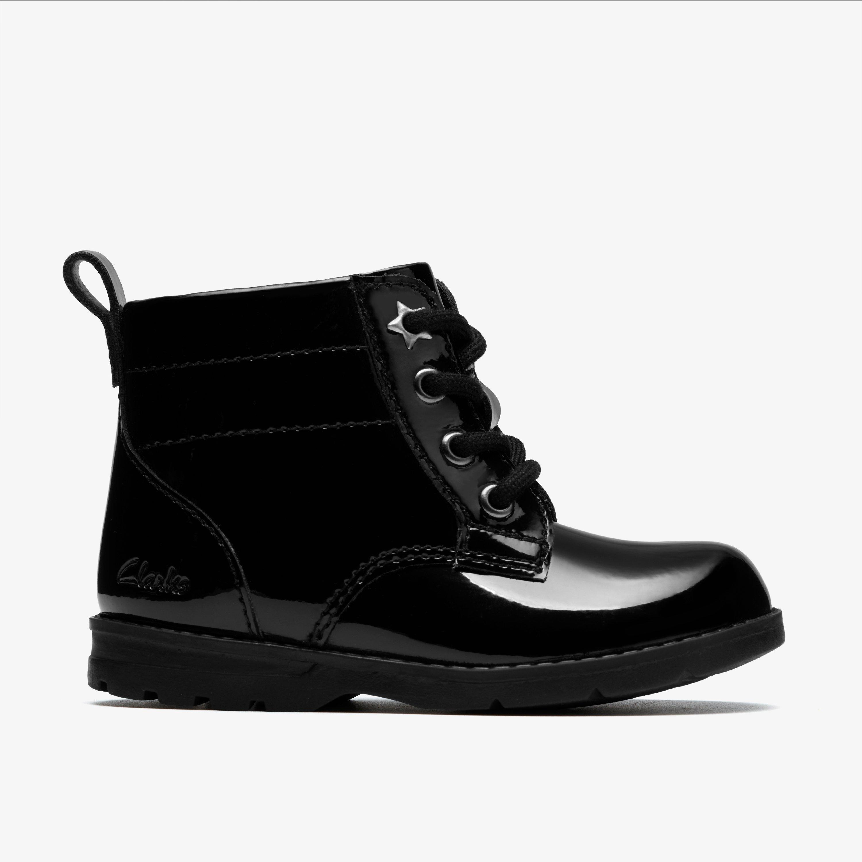 Dabi Mid Toddler Black Patent Ankle Boots, view 1 of 6