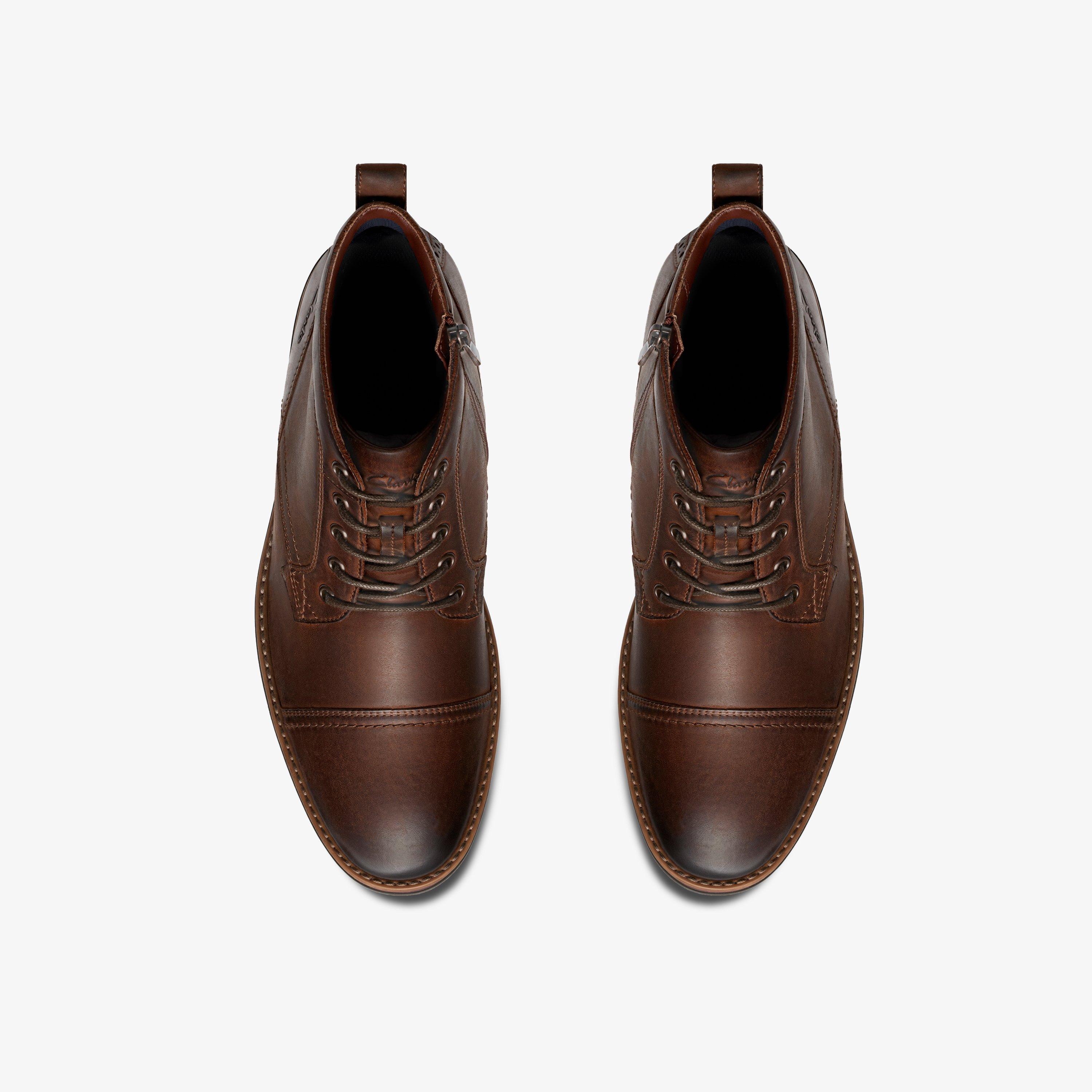 Clarks Stivali Uomo Emmet Zip - Pelle Nera Con Cerniera Laterale - 4