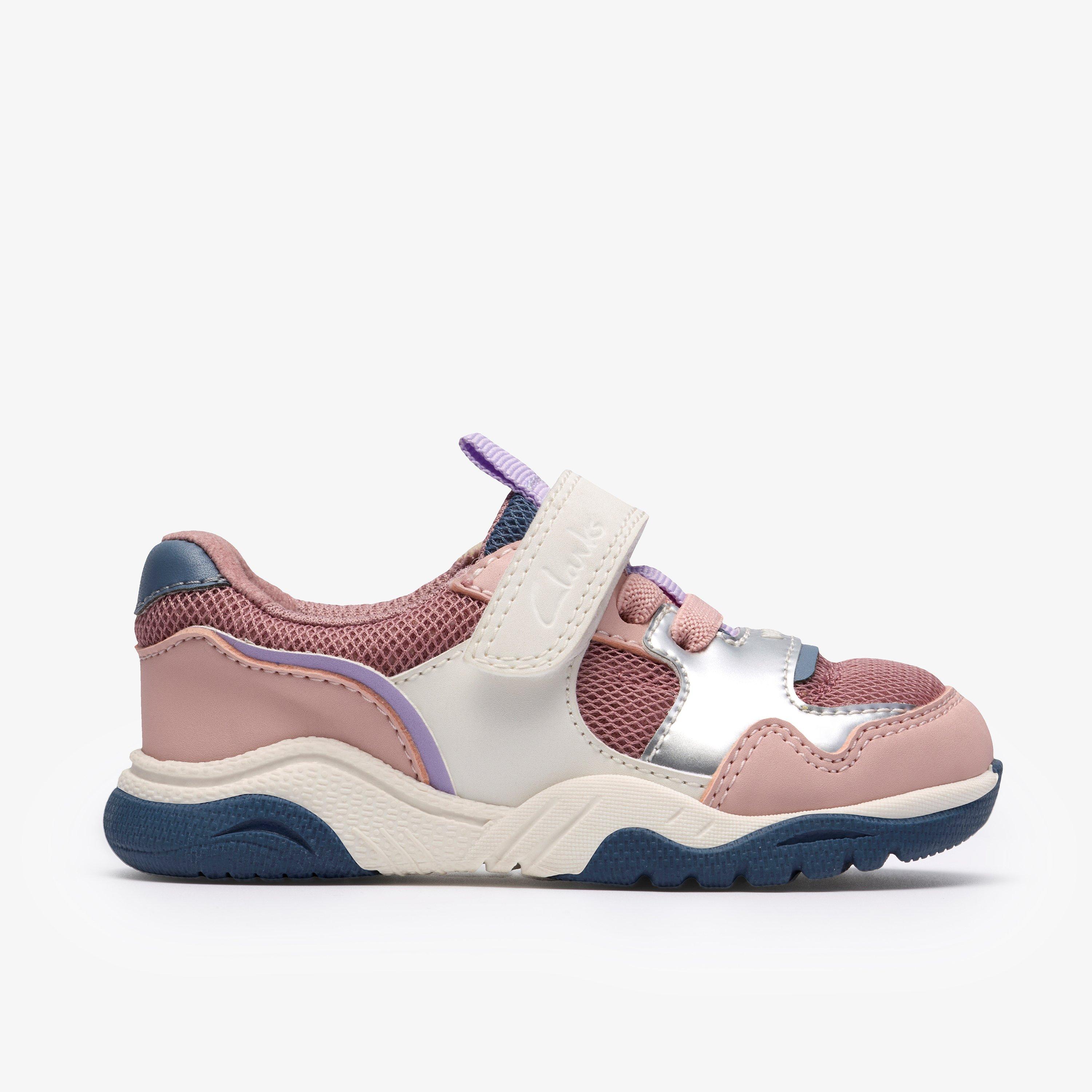 Feather Hero Toddler Pink Combination Synthetic Trainers Riptape, view 1 of 6