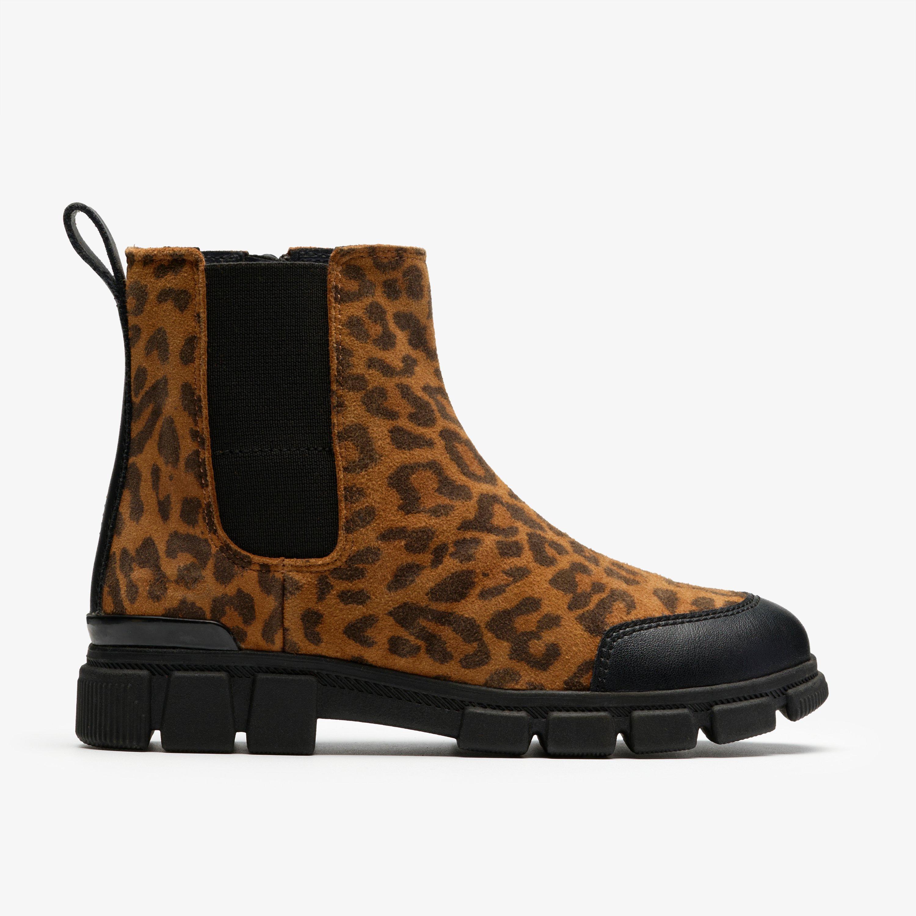 Evyn Chelsea Kid Leopard Print Chelsea Boots Ankle Boots, view 1 of 6