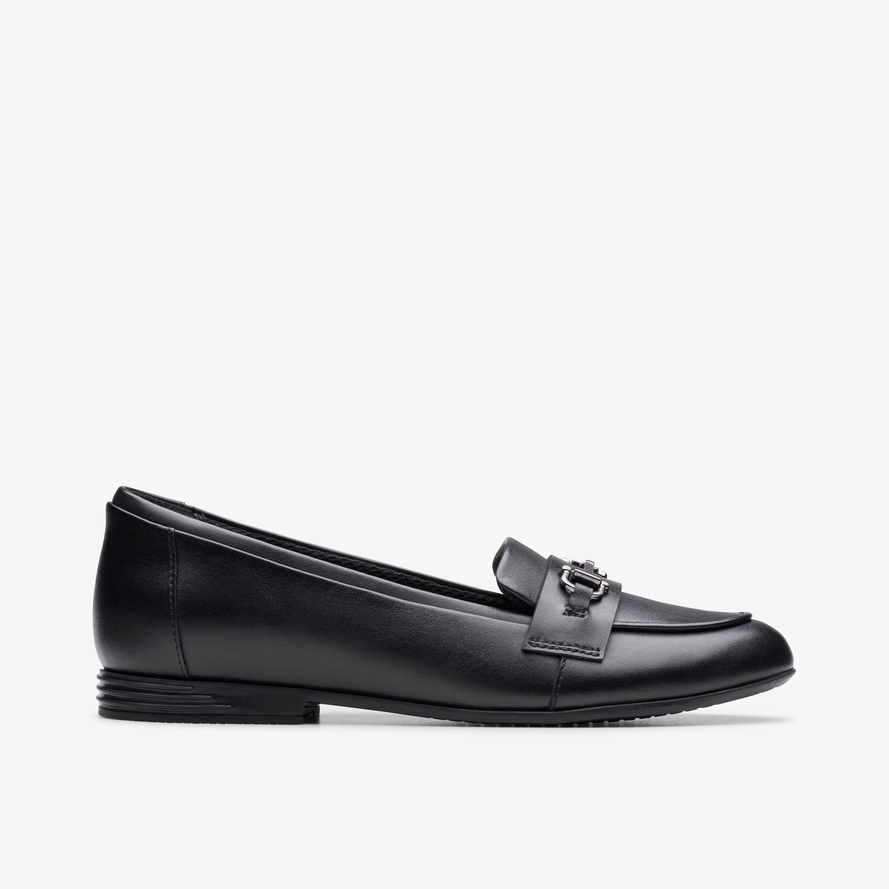 Finja Loafer Youth Black Leather Loafers, view 1 of 6