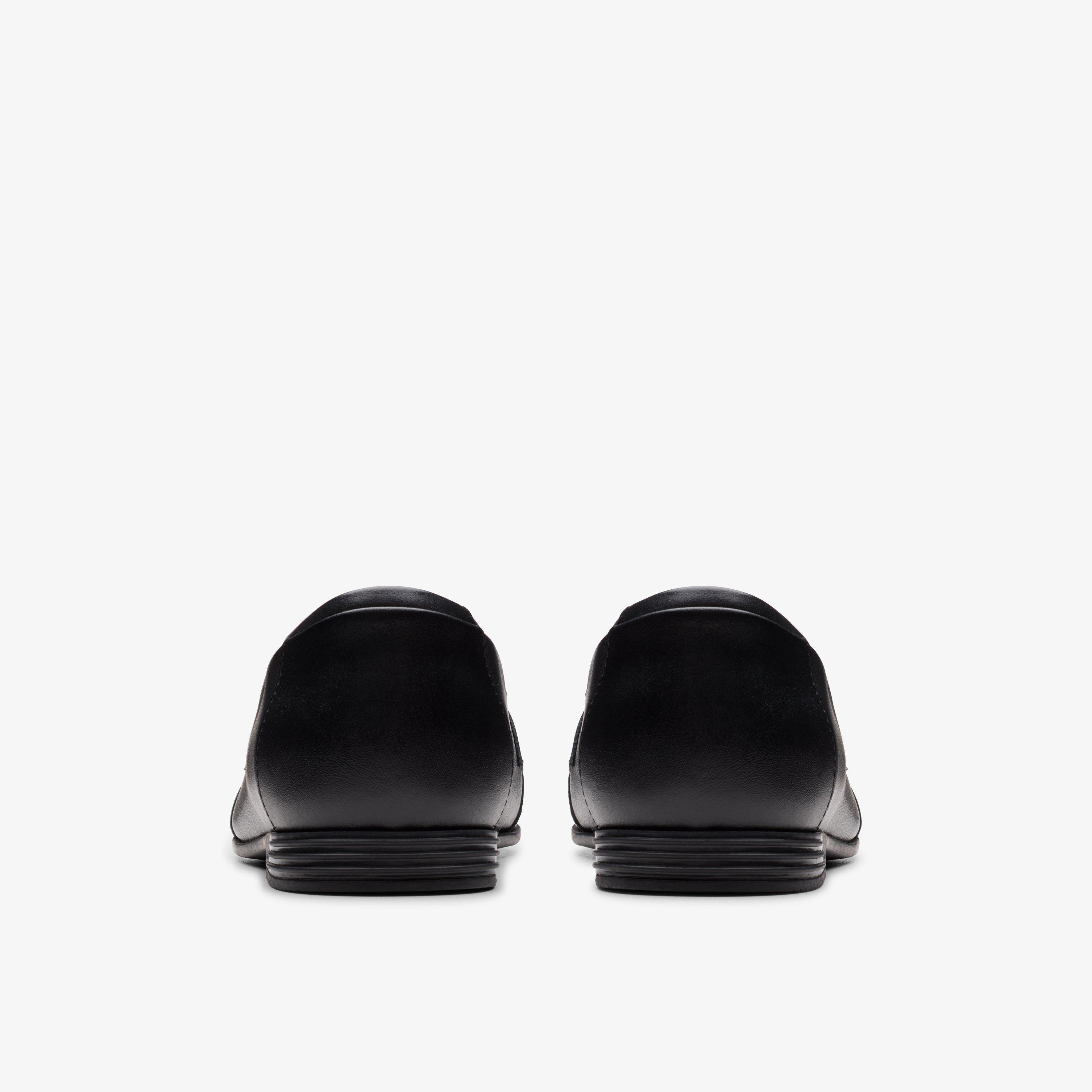 Finja Loafer Youth Black Leather Loafers School Shoes, view 5 of 6