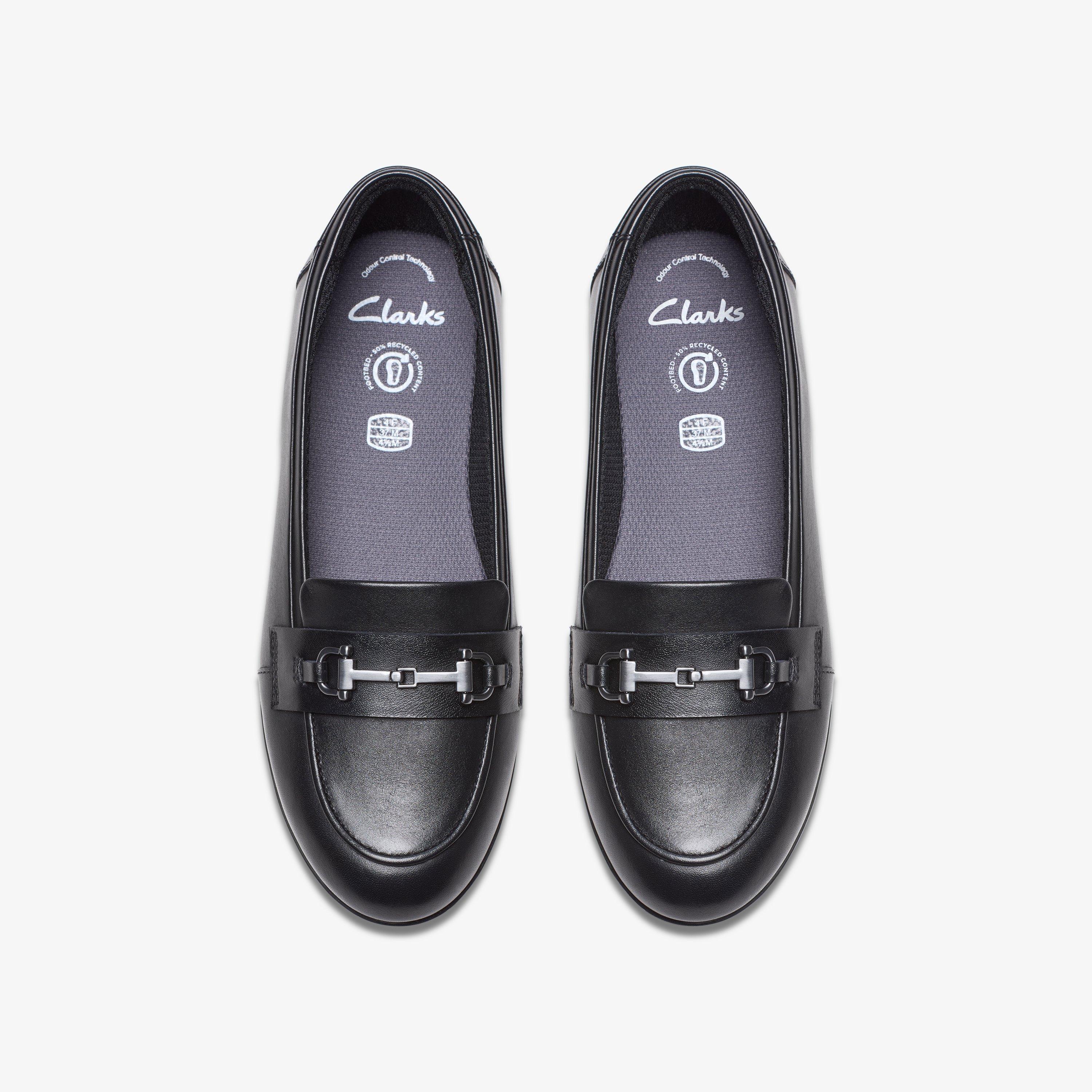 Finja Loafer Youth Black Leather Loafers School Shoes, view 6 of 6