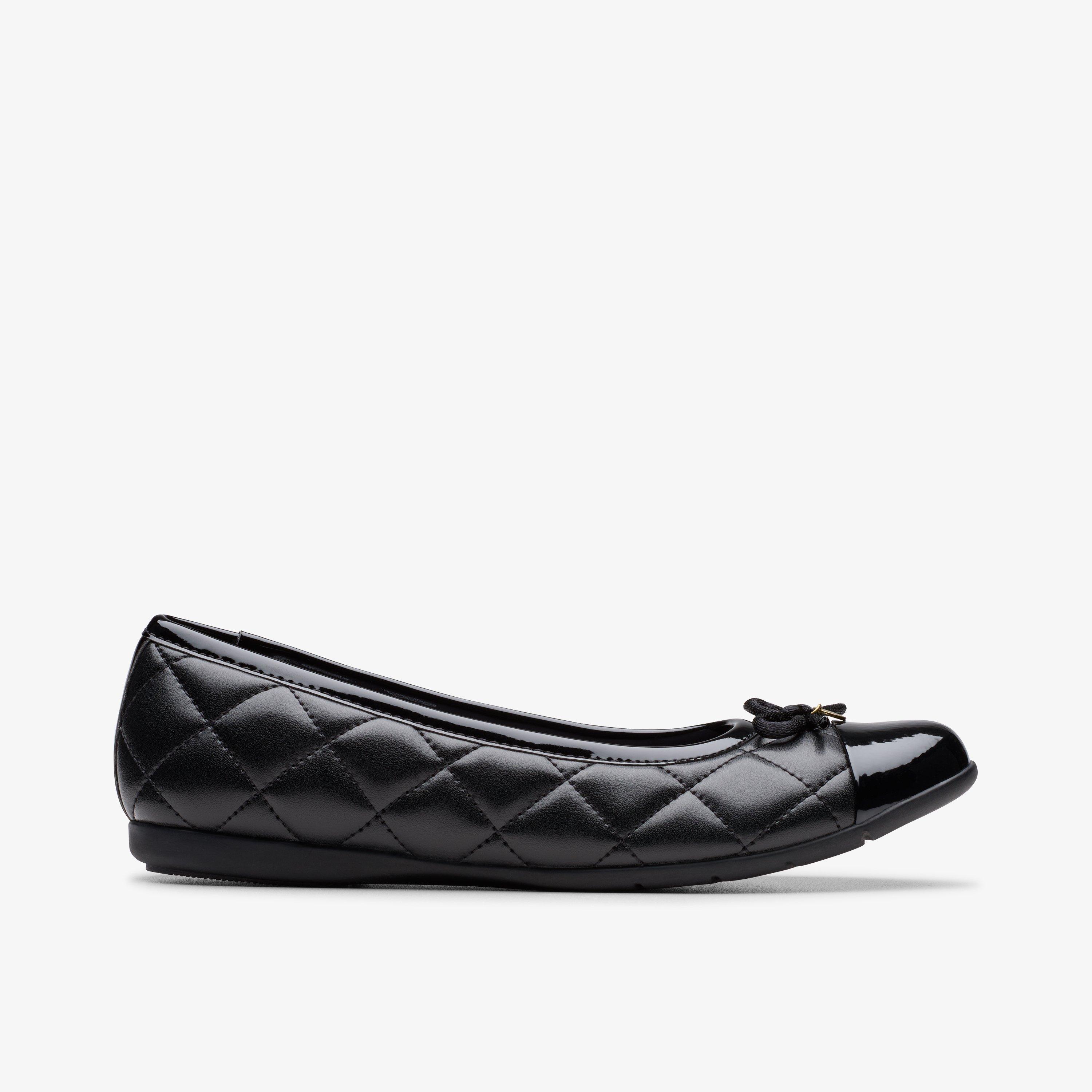 Dance Cap Youth Black Ballet Pump Slip Ons School Shoes, view 1 of 6