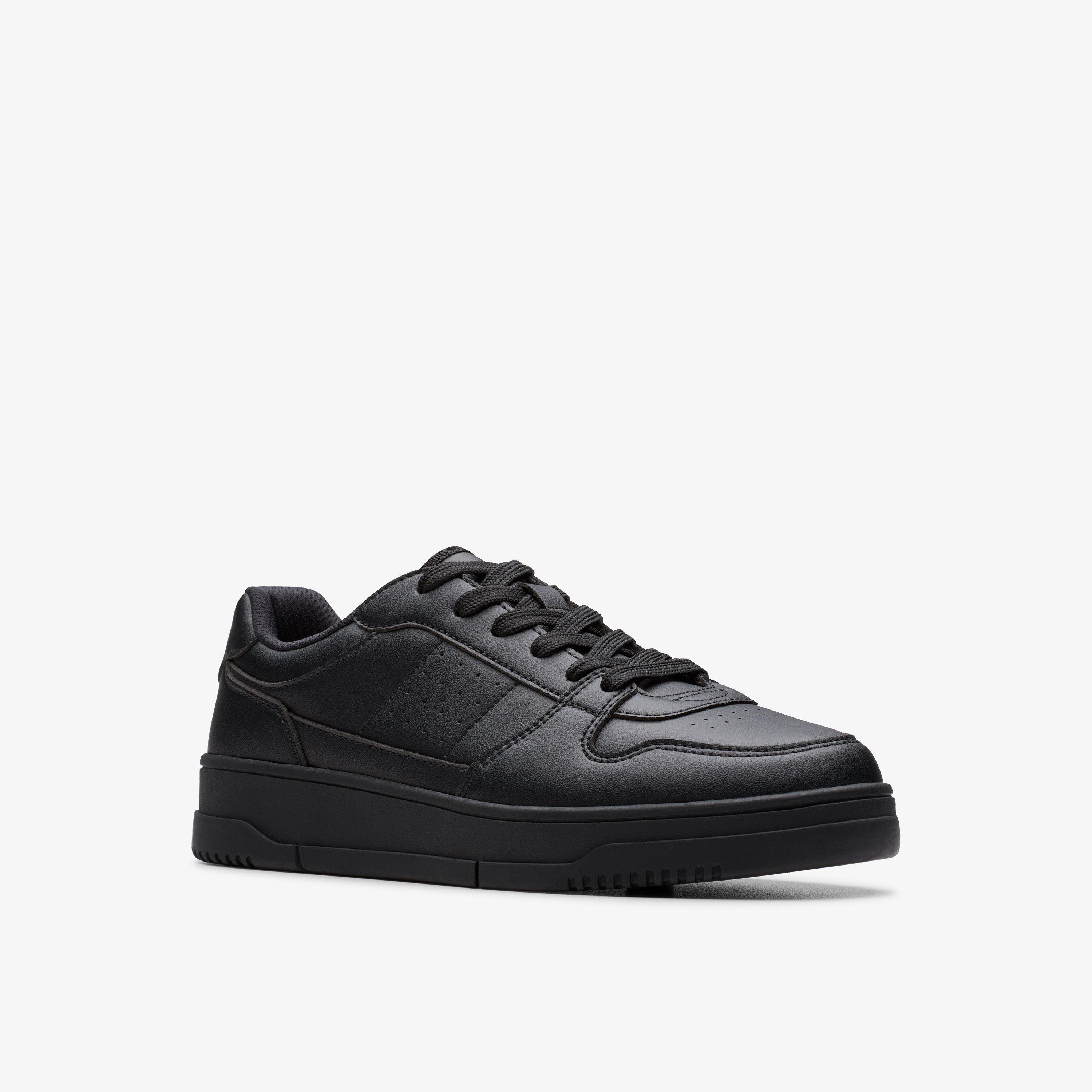 Canyon Way Youth Black Trainers School Shoes, view 4 of 6