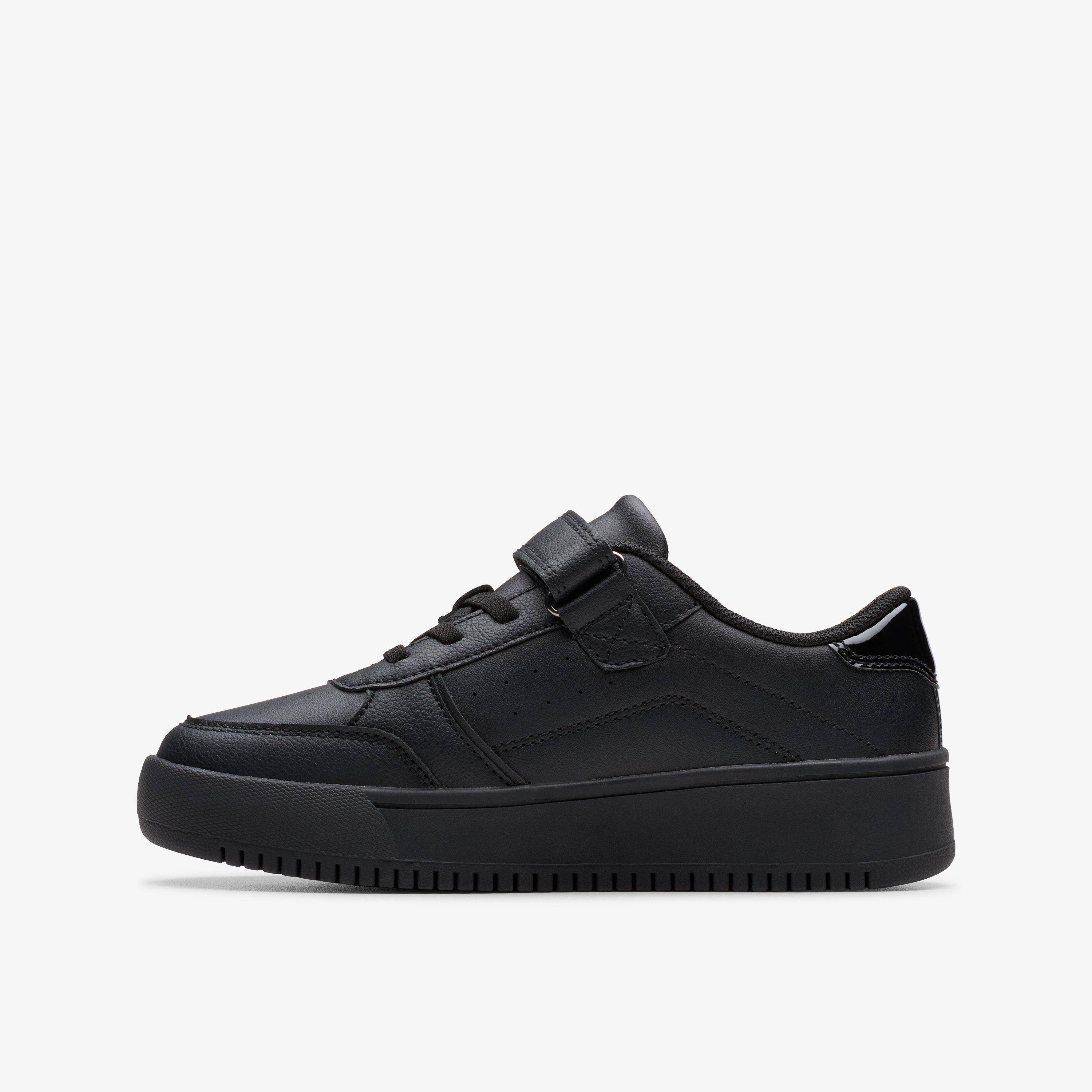 Barley Step Kid Black Trainers School Shoes, view 2 of 6