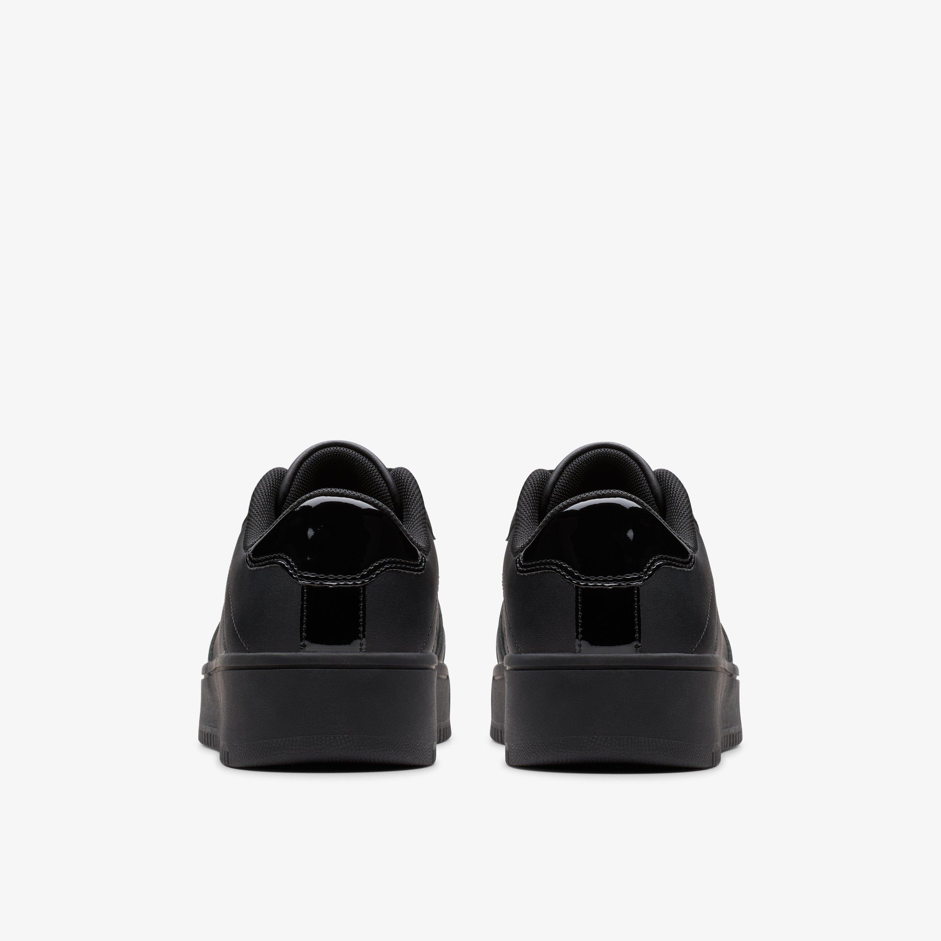 Barley Step Youth Black Trainers School Shoes, view 5 of 6
