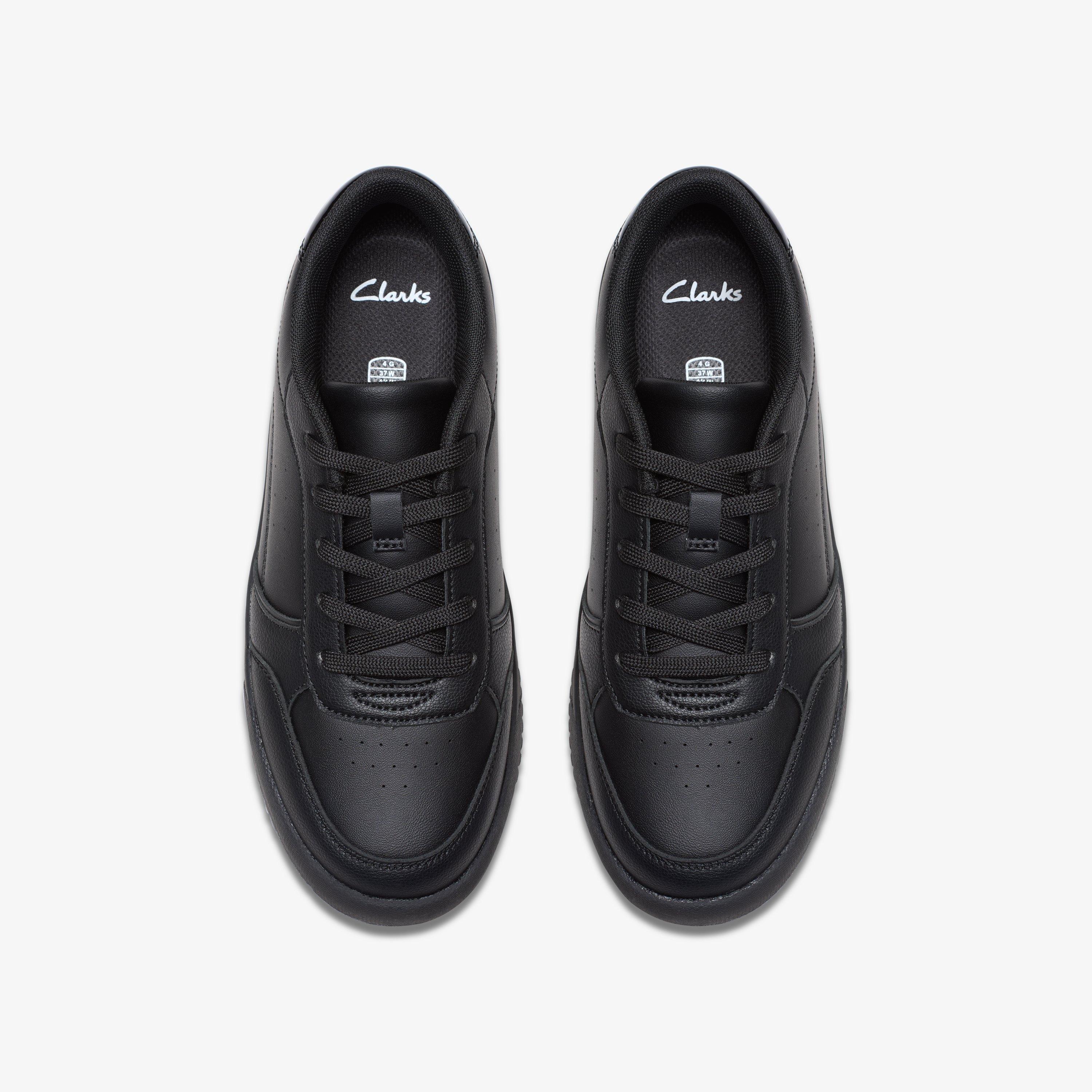 Barley Step Youth Black Trainers School Shoes, view 6 of 6