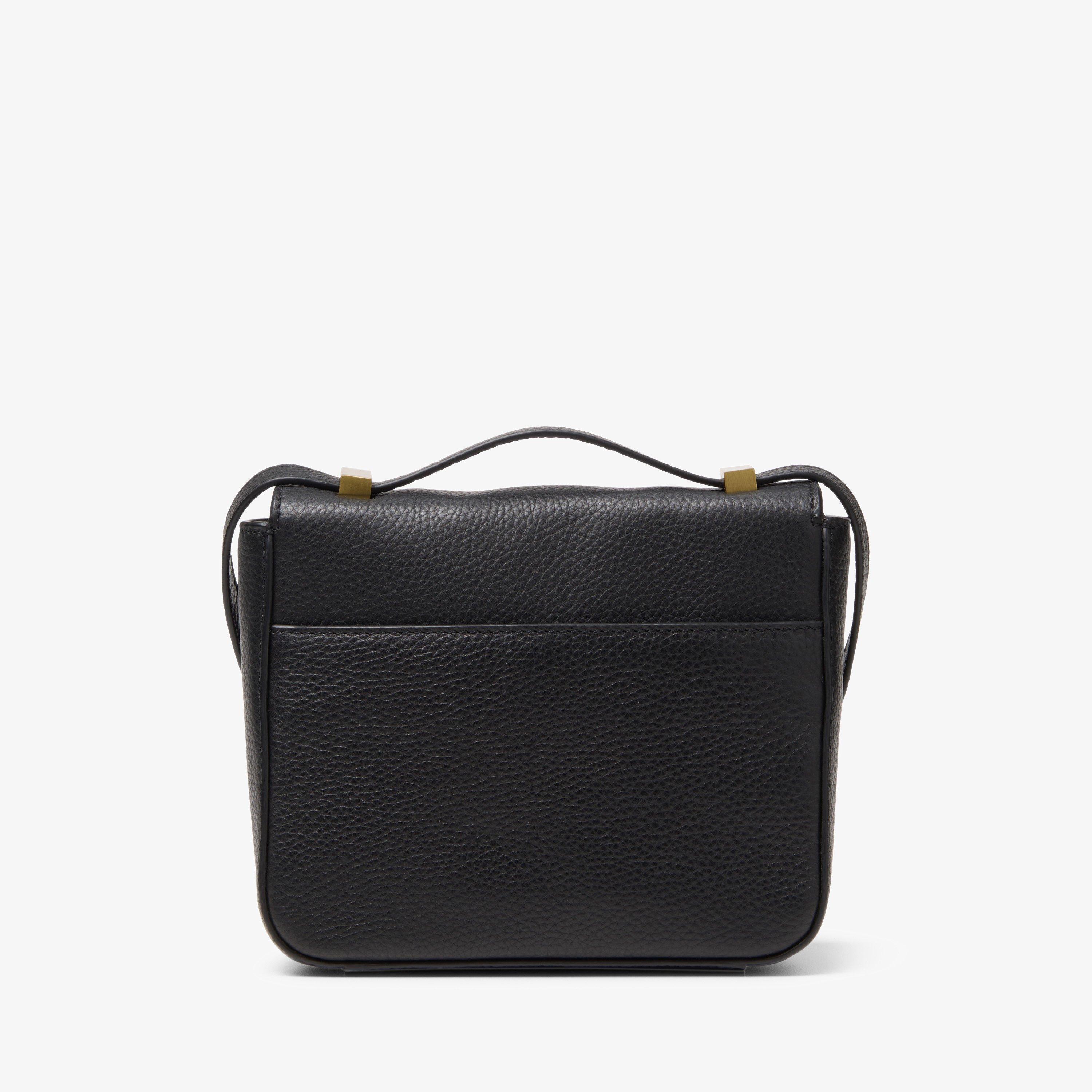 Layla Cross Black Leather Cross Body Bag Shoulder Bags, view 2 of 4