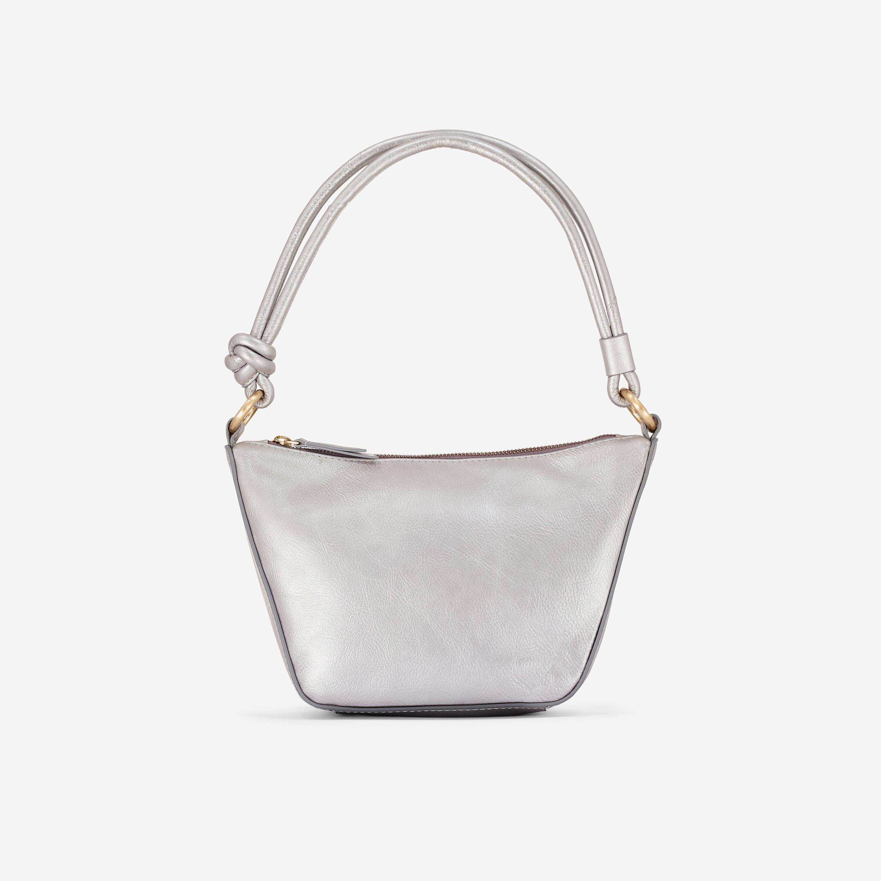 Camille Tie Silver Leather Shoulder Bag, view 1 of 6