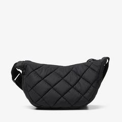 Quilted Trail Strap Crossbody Bag — Black 2