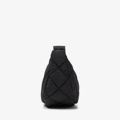 Quilted Trail Strap Crossbody Bag — Black 3