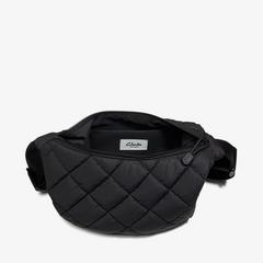 Quilted Trail Strap Crossbody Bag — Black 4