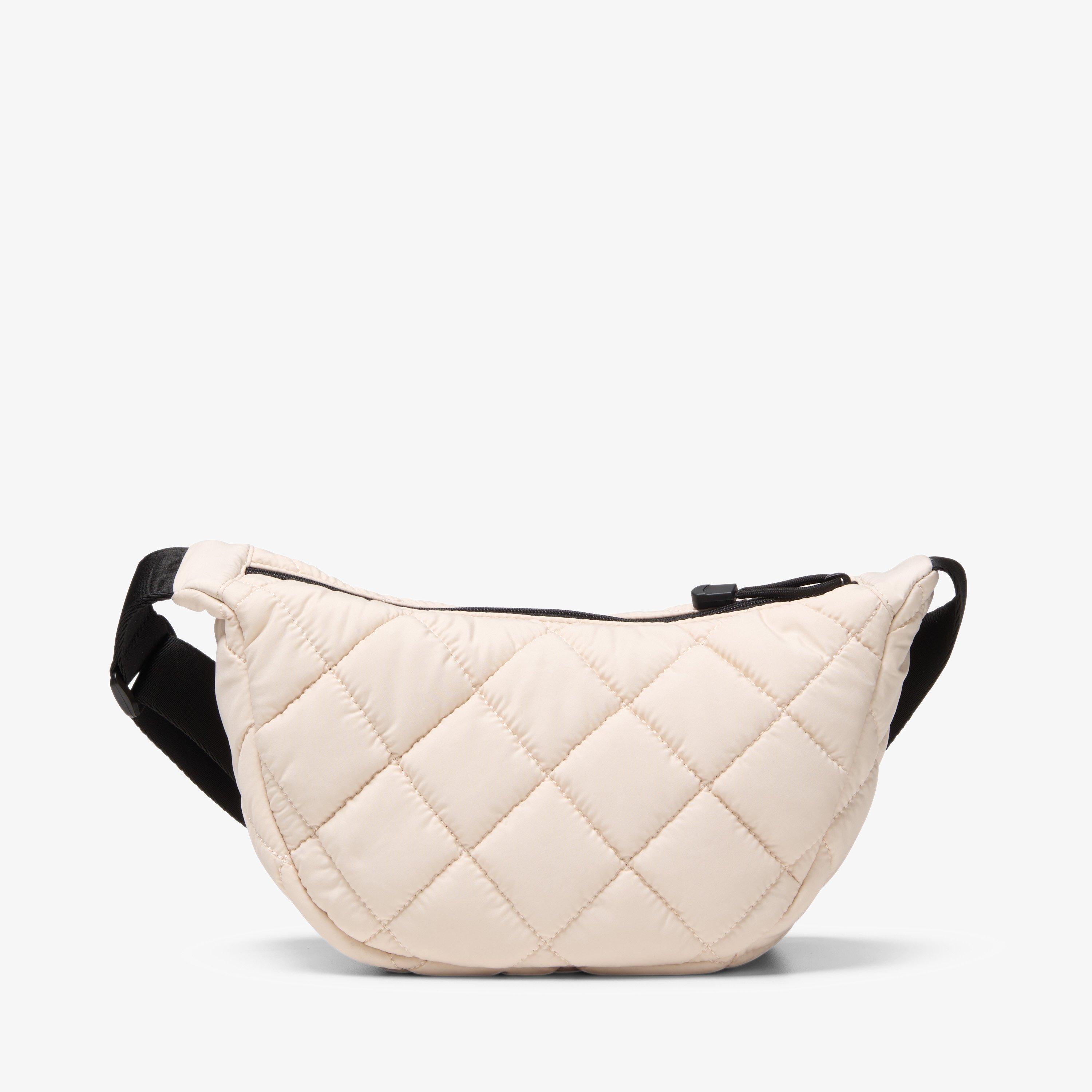 Quilted Trail Strap Crossbody Bag — White (alternate view)