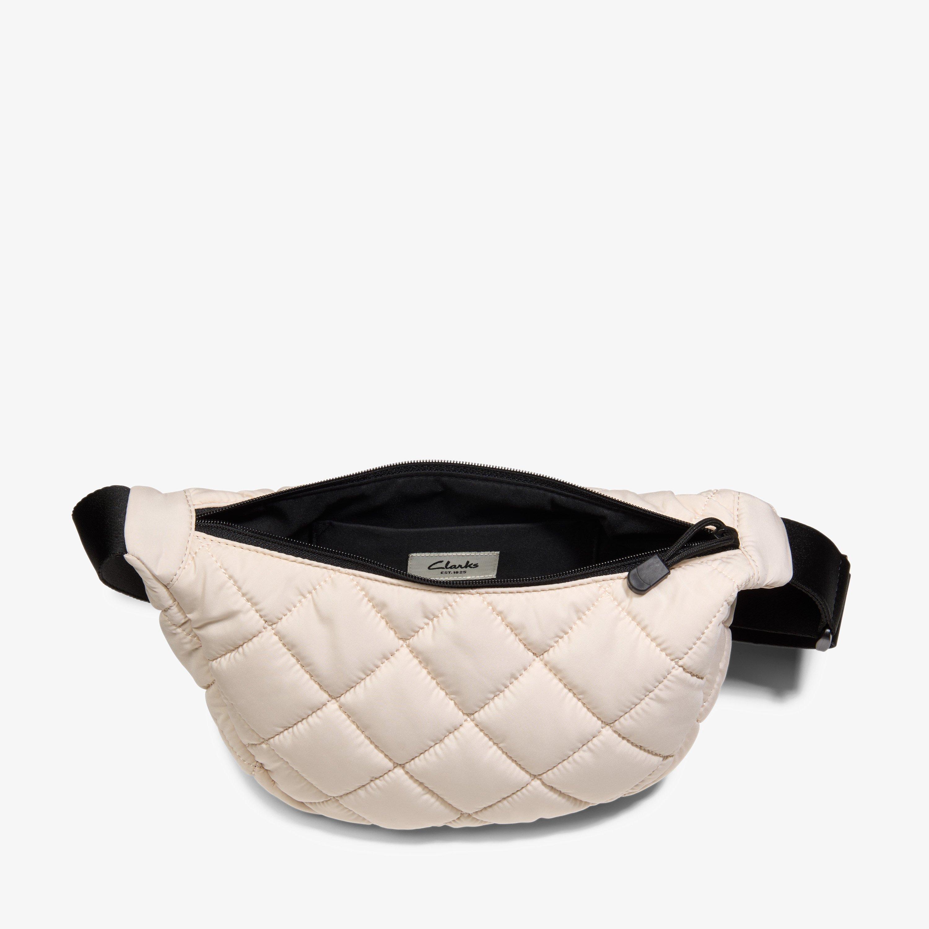 Quilted Trail Strap Crossbody Bag — White