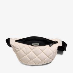 Quilted Trail Strap Crossbody Bag — White 4