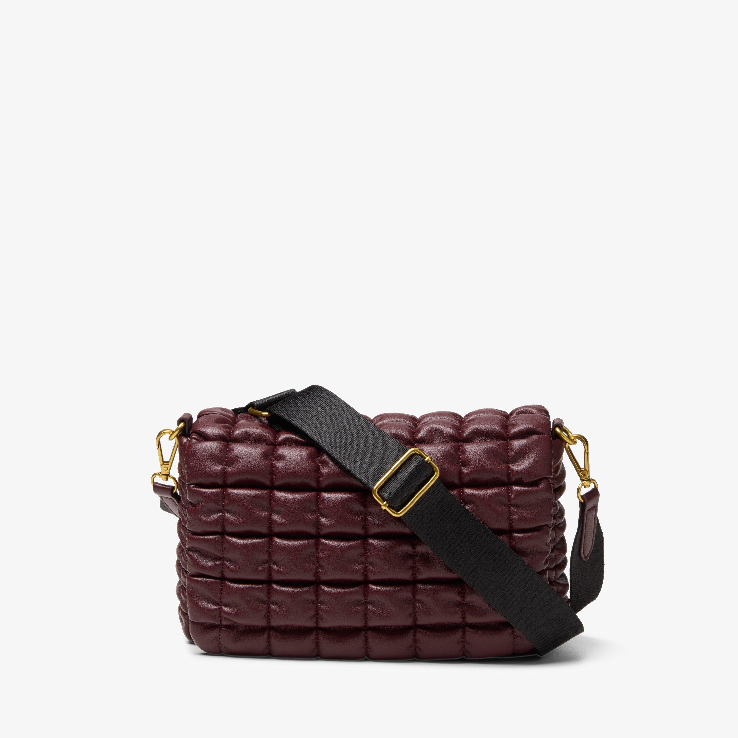 Quilted Cross Burgundy Cross Body Bag Shoulder Bag, view 1 of 4