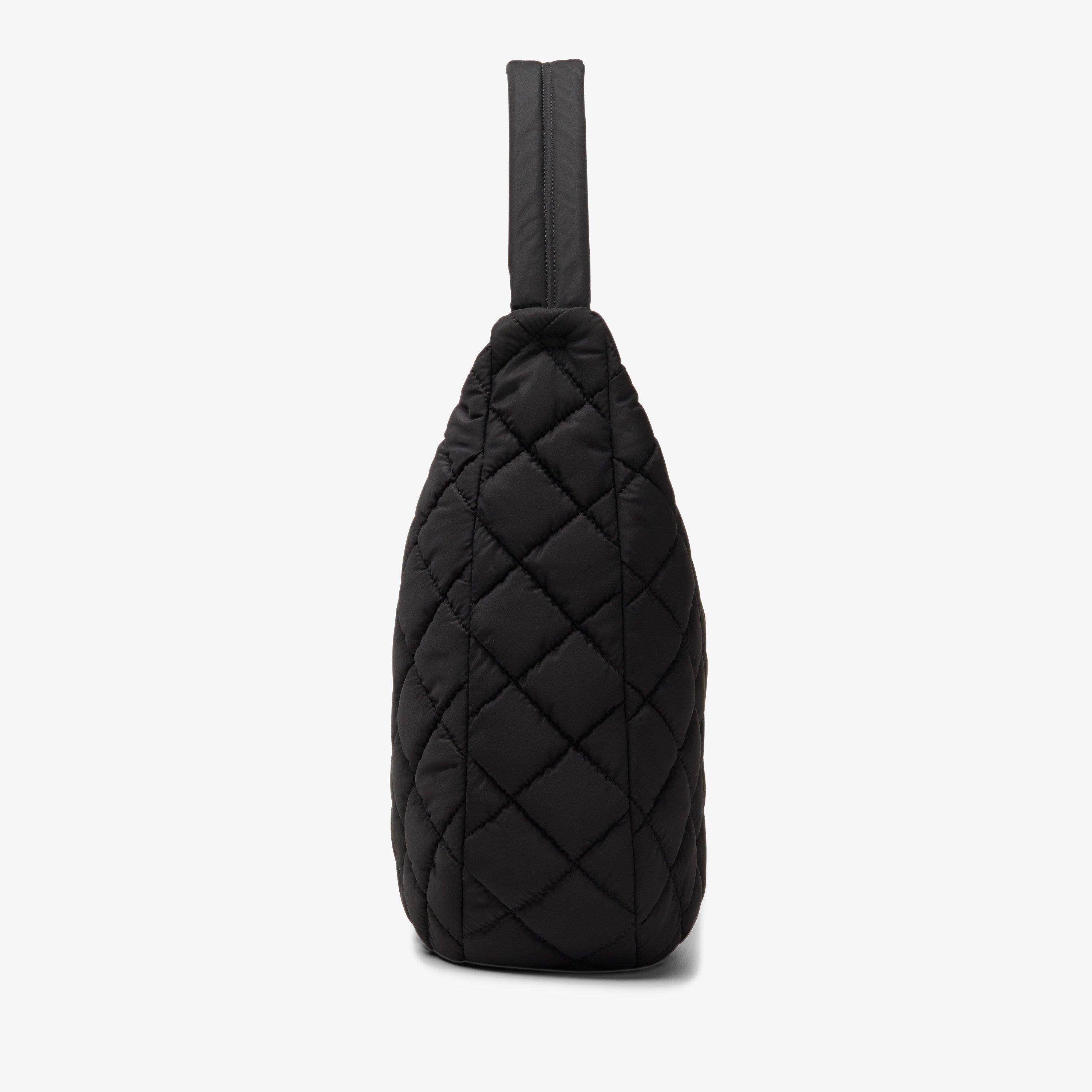 Quilted Tote Bag  — Black