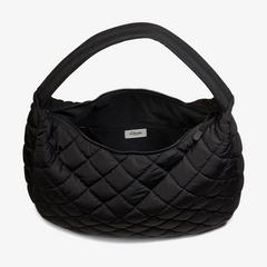 Quilted Tote Bag  — Black 6