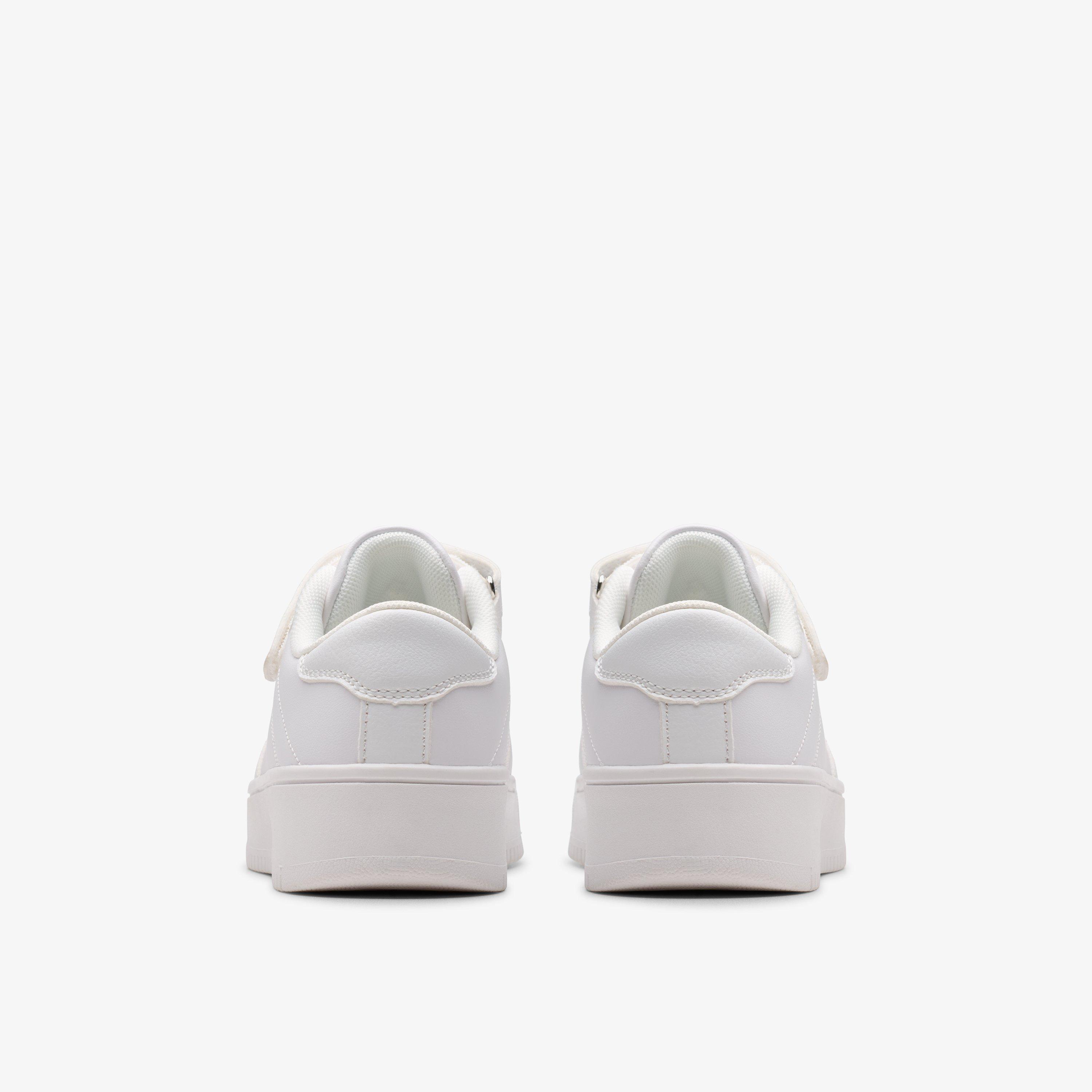 Barley Step Kid White/White Trainers Riptape, view 5 of 6