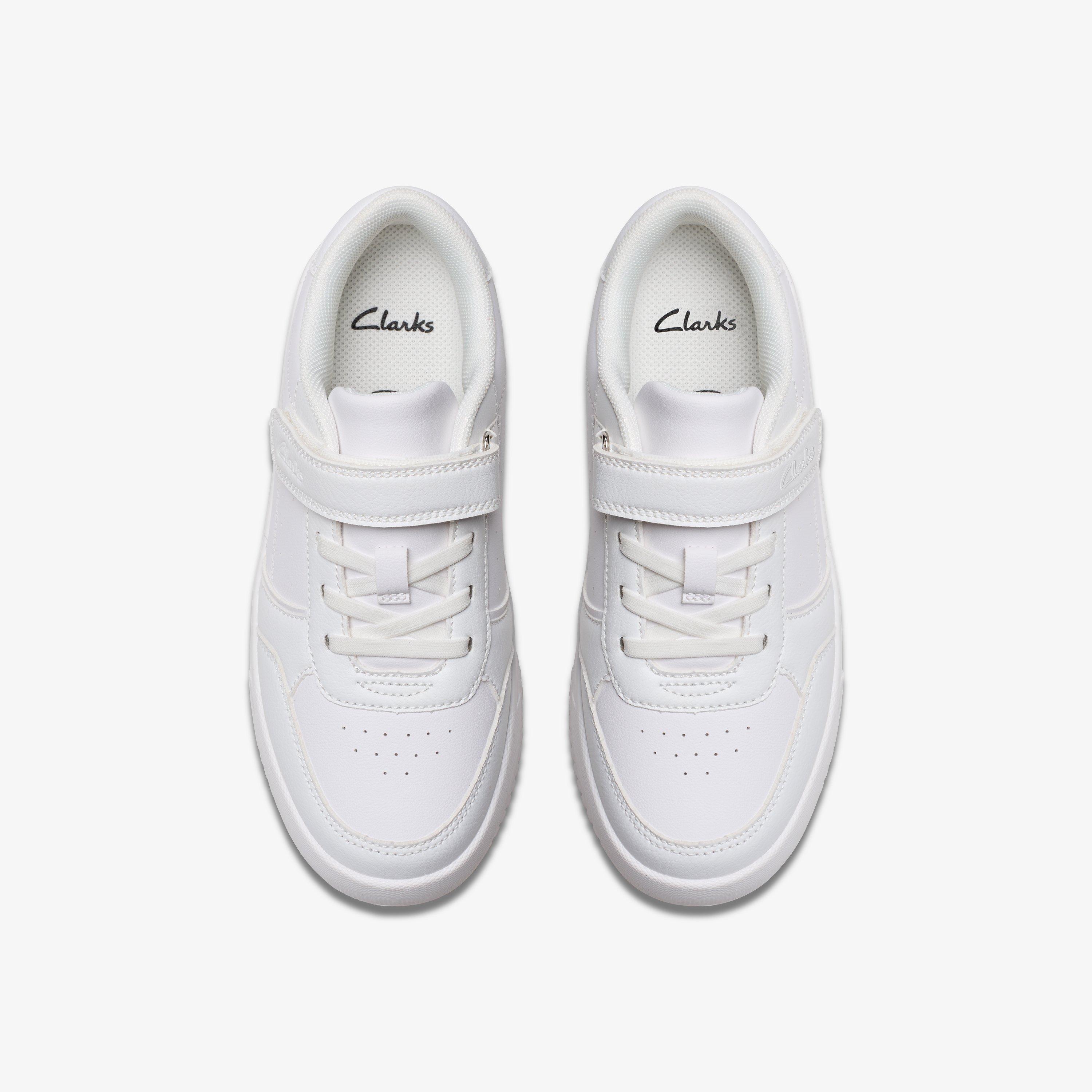 Barley Step Kid White/White Trainers Riptape, view 6 of 6
