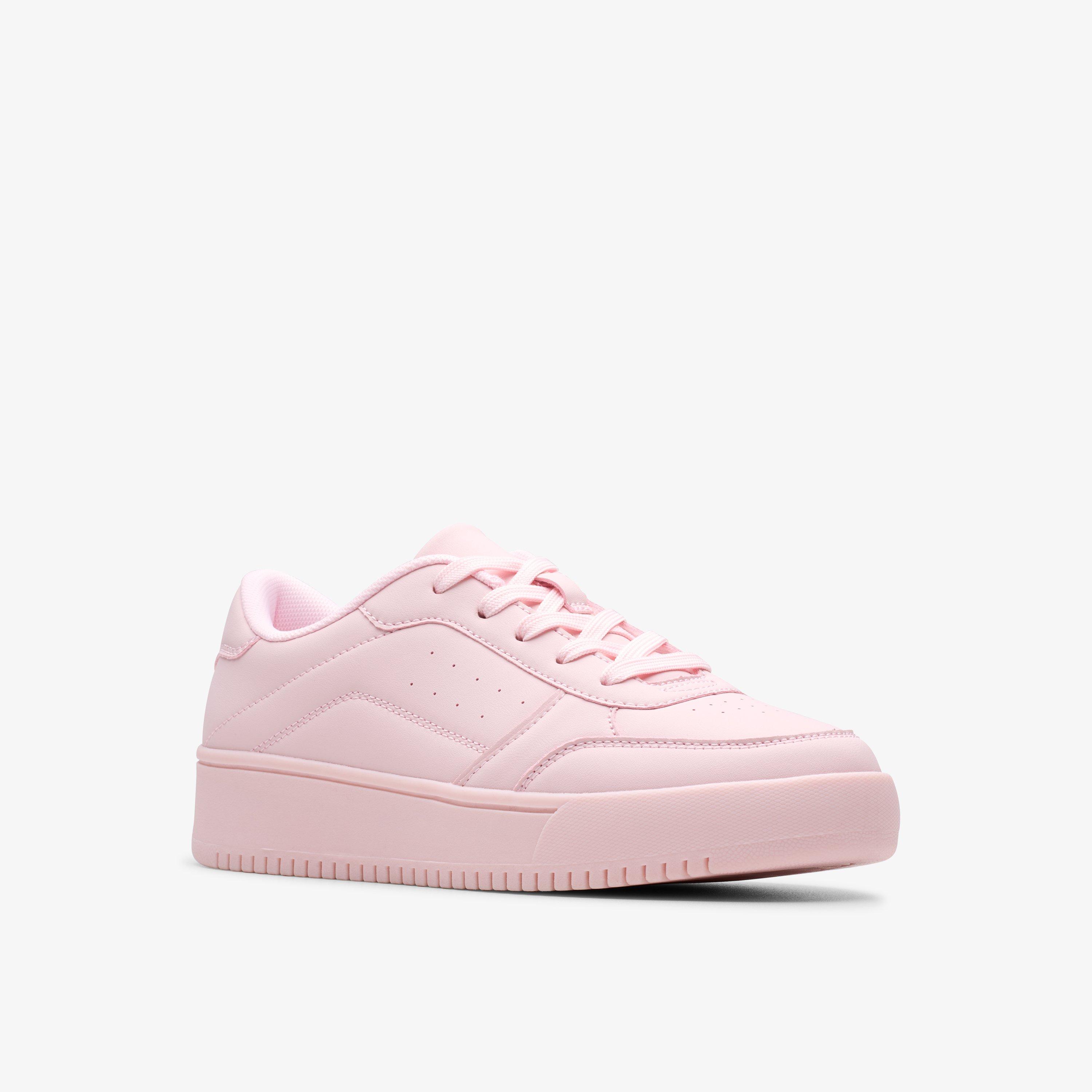 Barley Step Youth Light Pink Trainers Lace Up, view 4 of 6